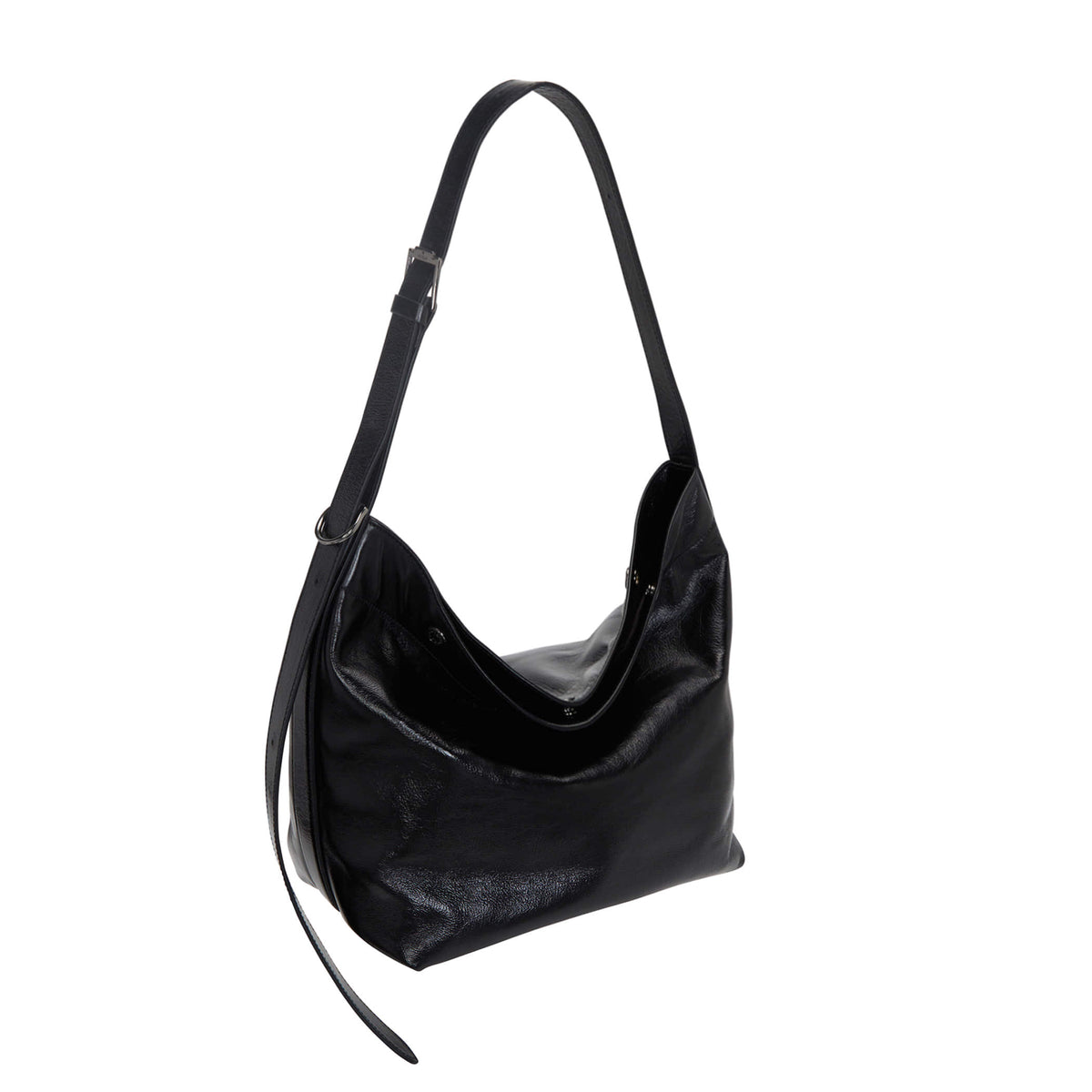 Vunque Perfec Button Up Soft Hobo S Black