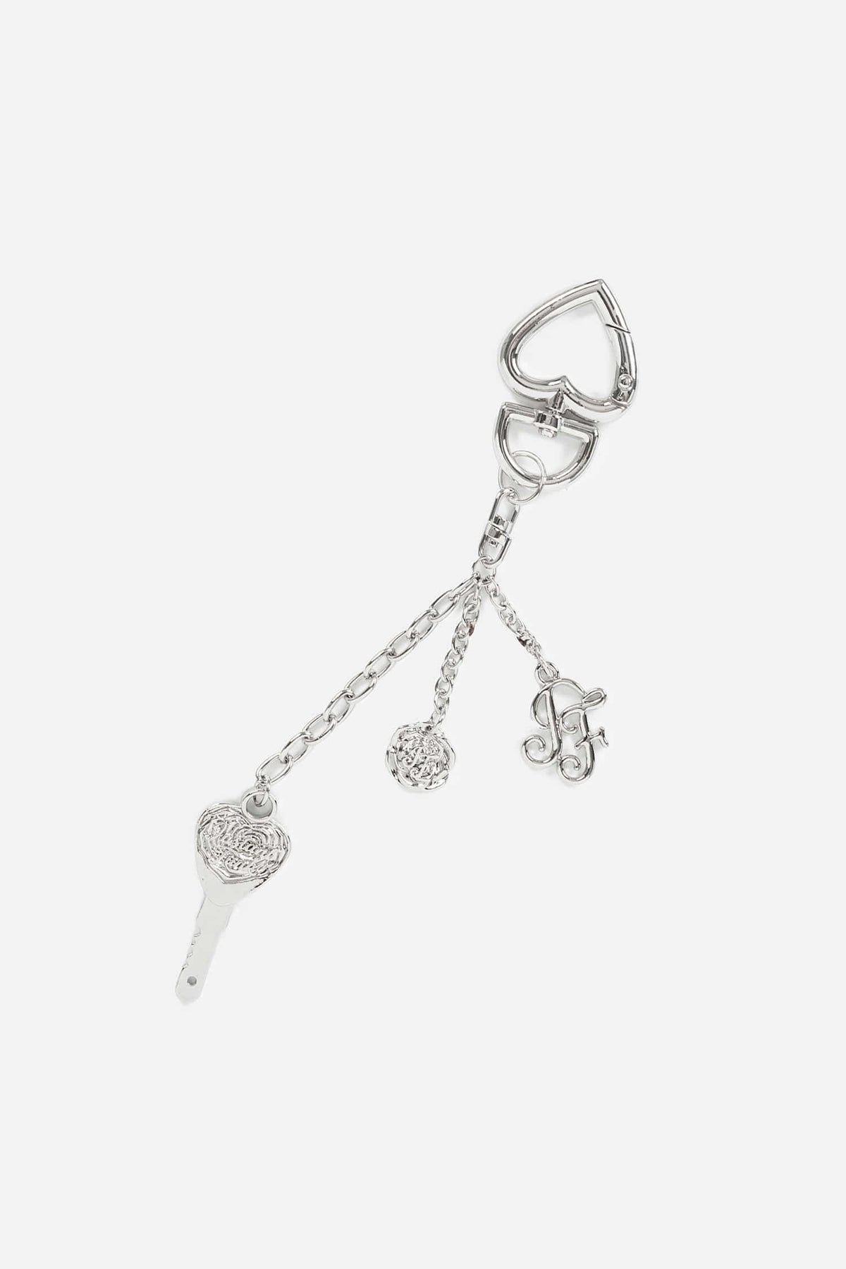 Instantfunk Metal Heart Keyring - Silver