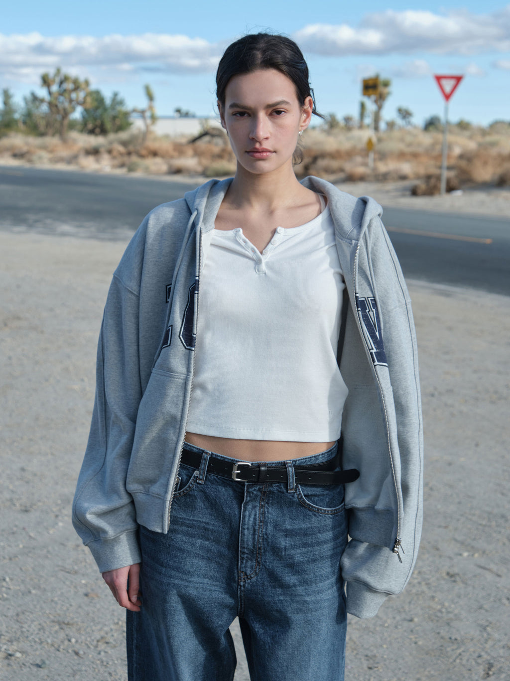 Low Classic Loose-Fit Jeans - Grey Blue