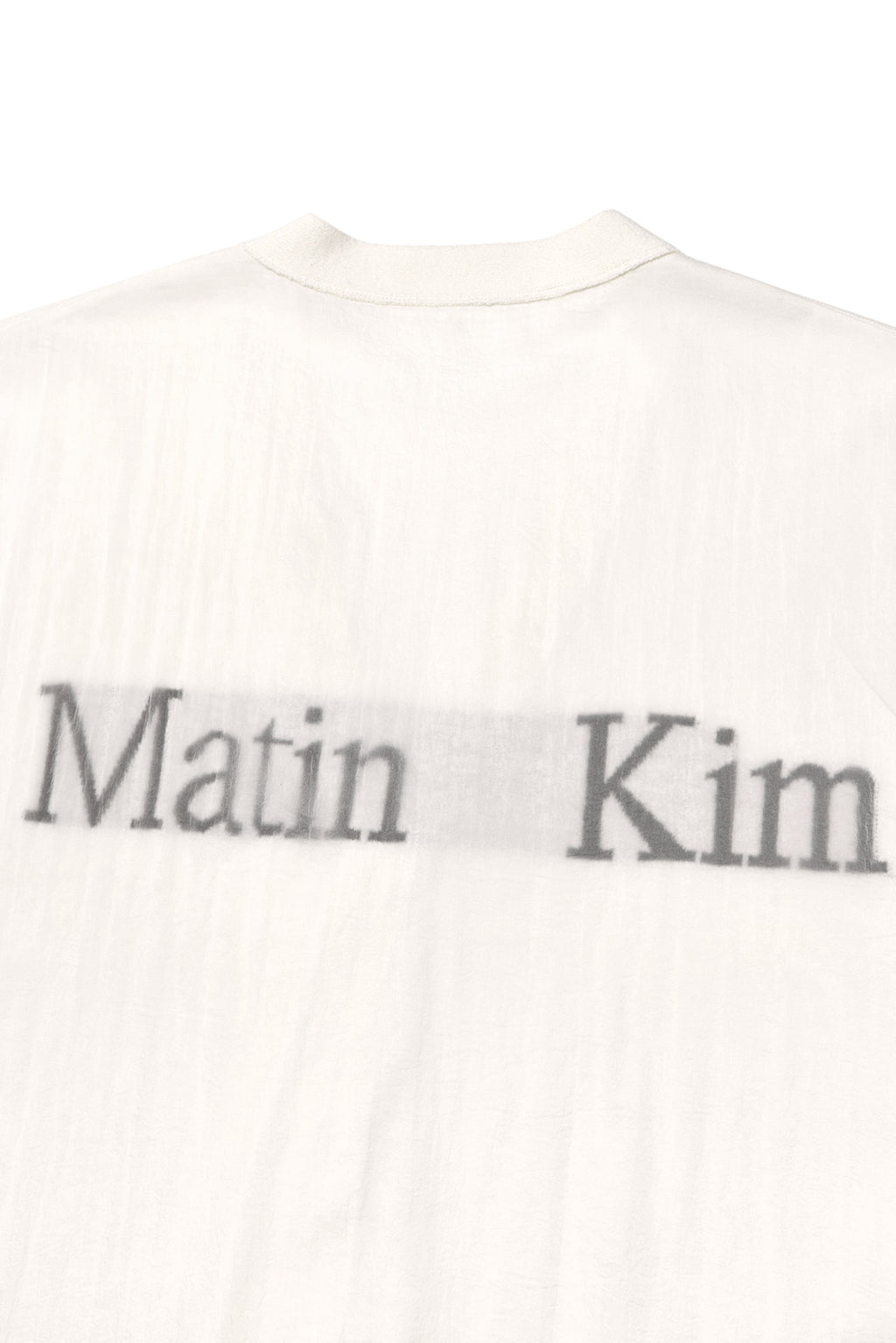 Matinkim Back Logo See Through Cardigan For Men IN Ivory