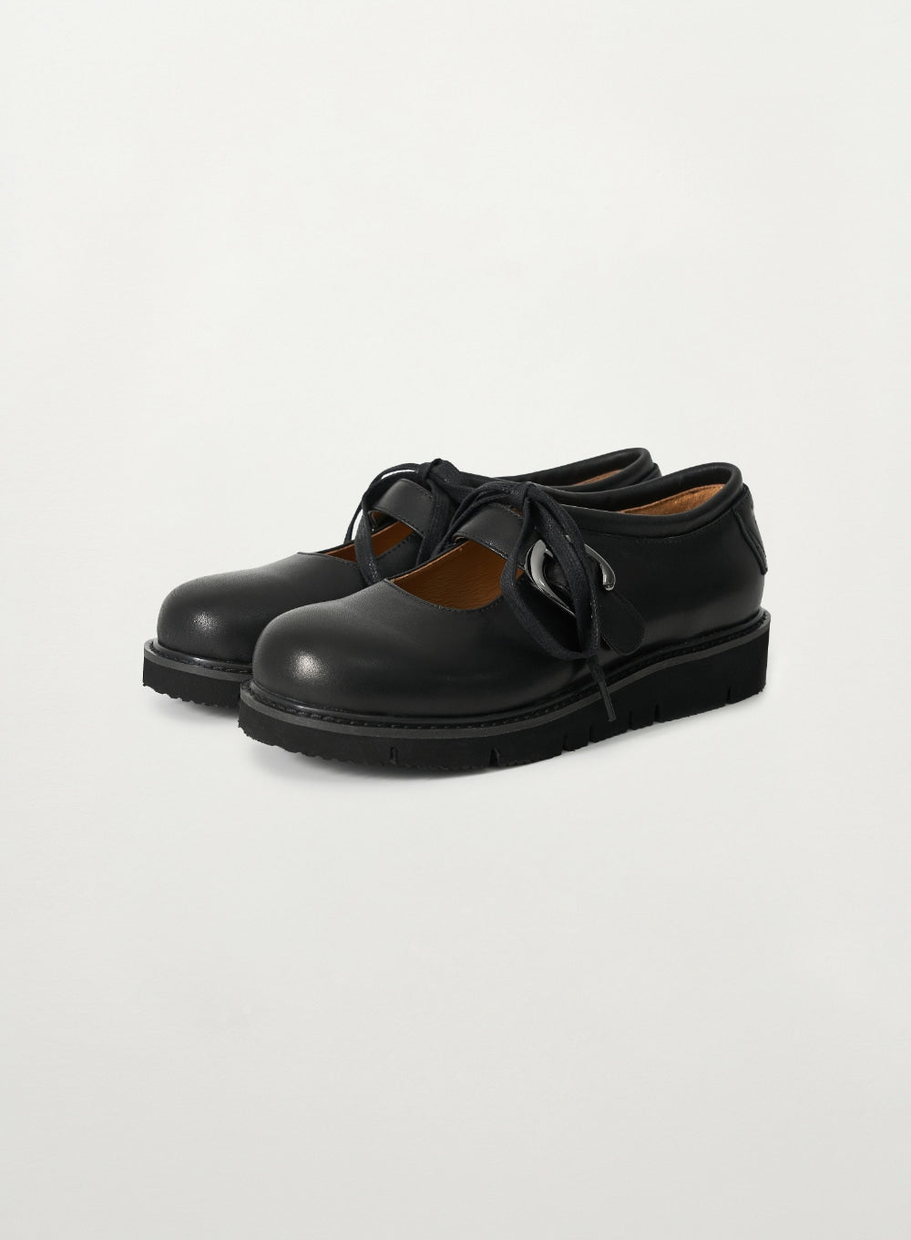 Satur Luna Strap Mary Jane Loafer - Black