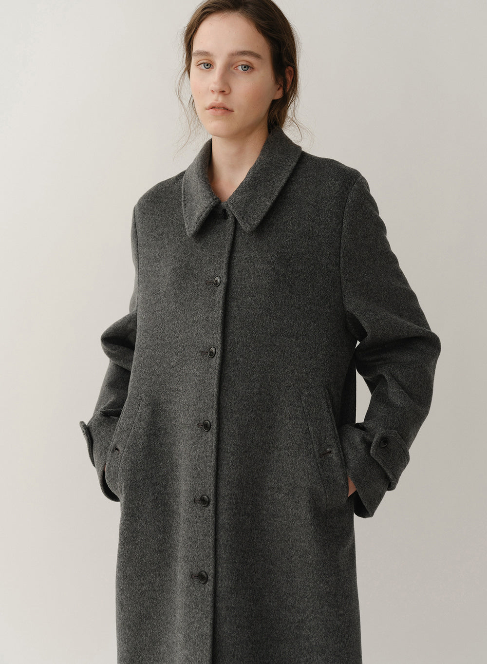 Kindersalmon Courie Coat Melange Slate