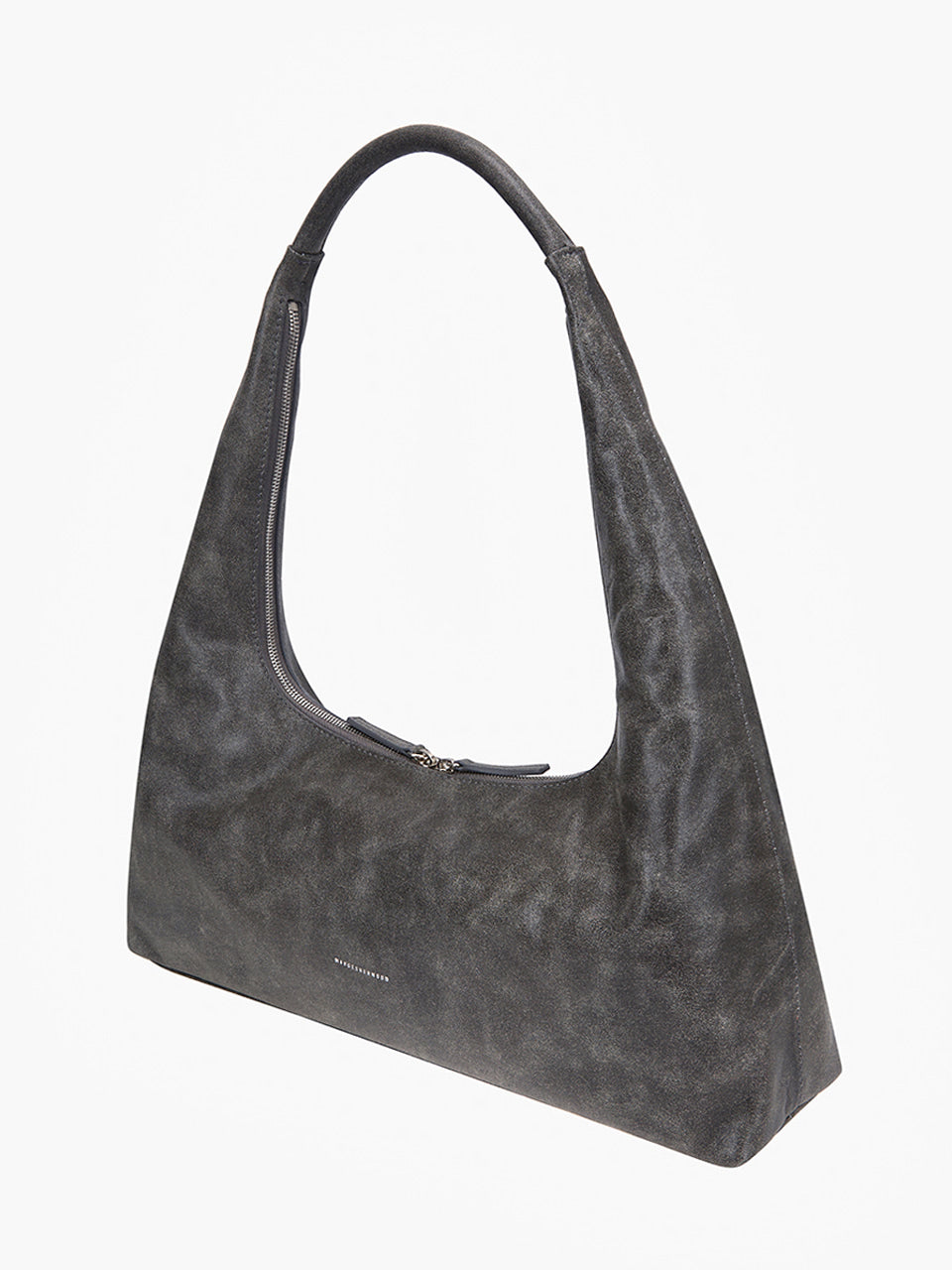 Margesherwood Hobo Large white+grey two-tone cracked