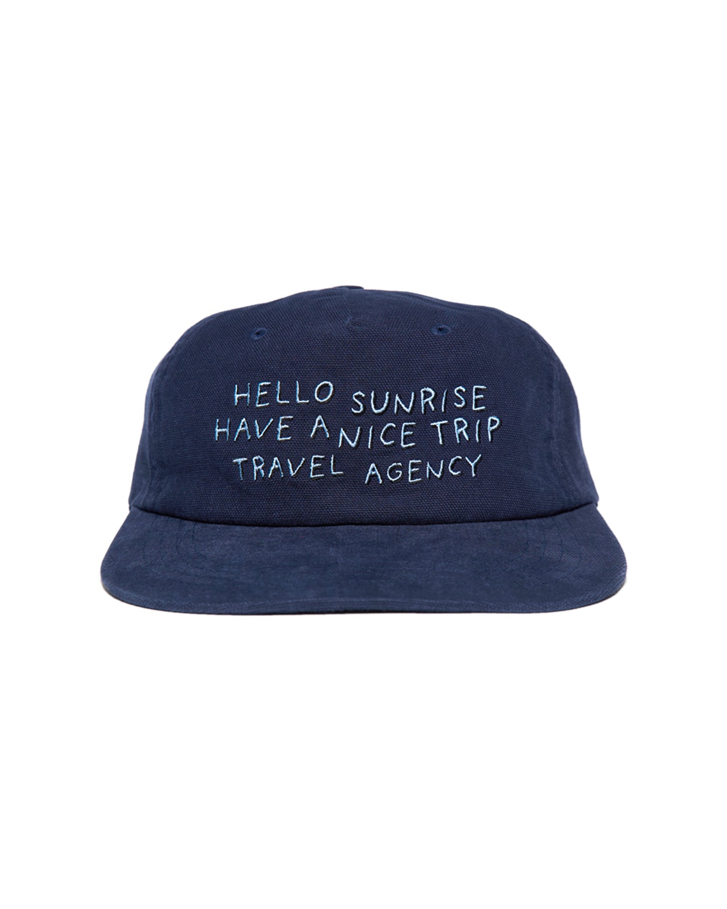 Washed Doodle Typo 5Panel Cap_Navy