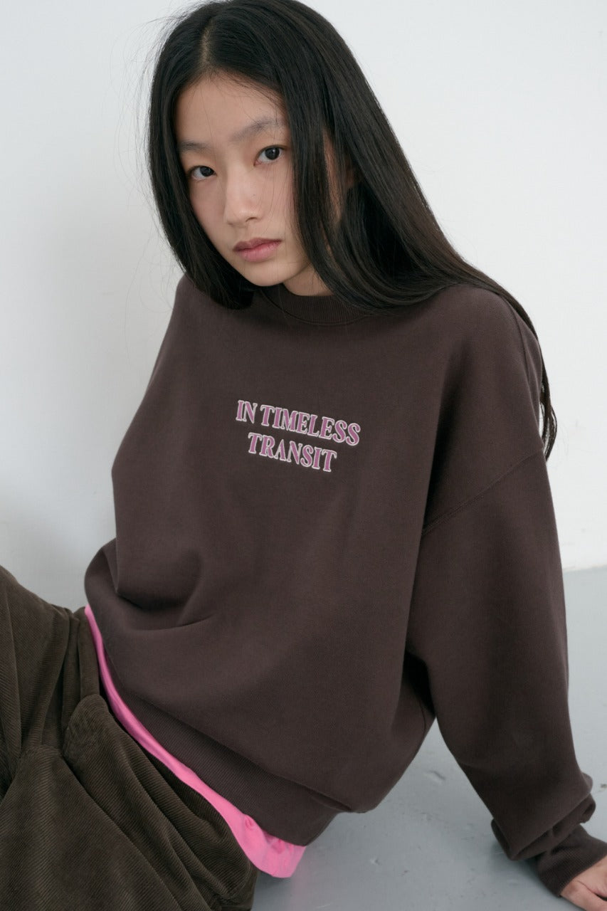 Dunst Unisex Slogan Sweatshirt Brown