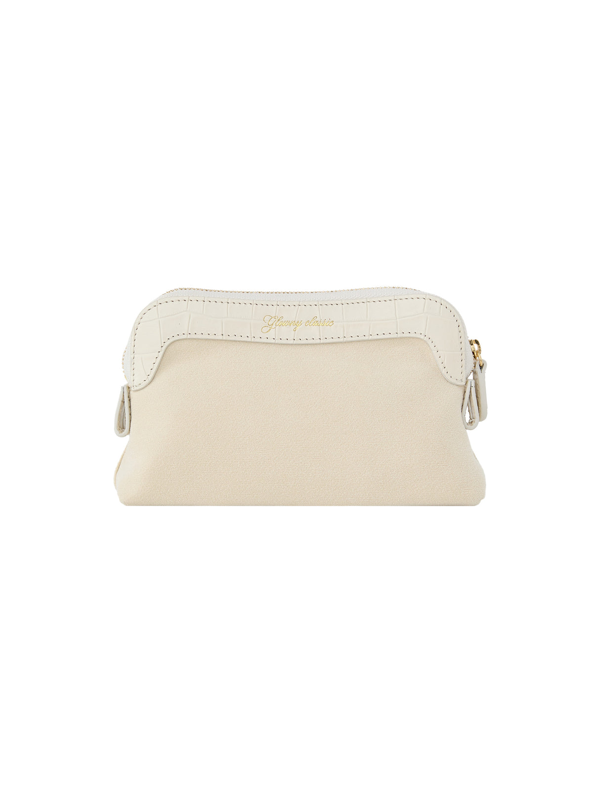 GLOWNY G Crack Leather Pouch (Ivory)