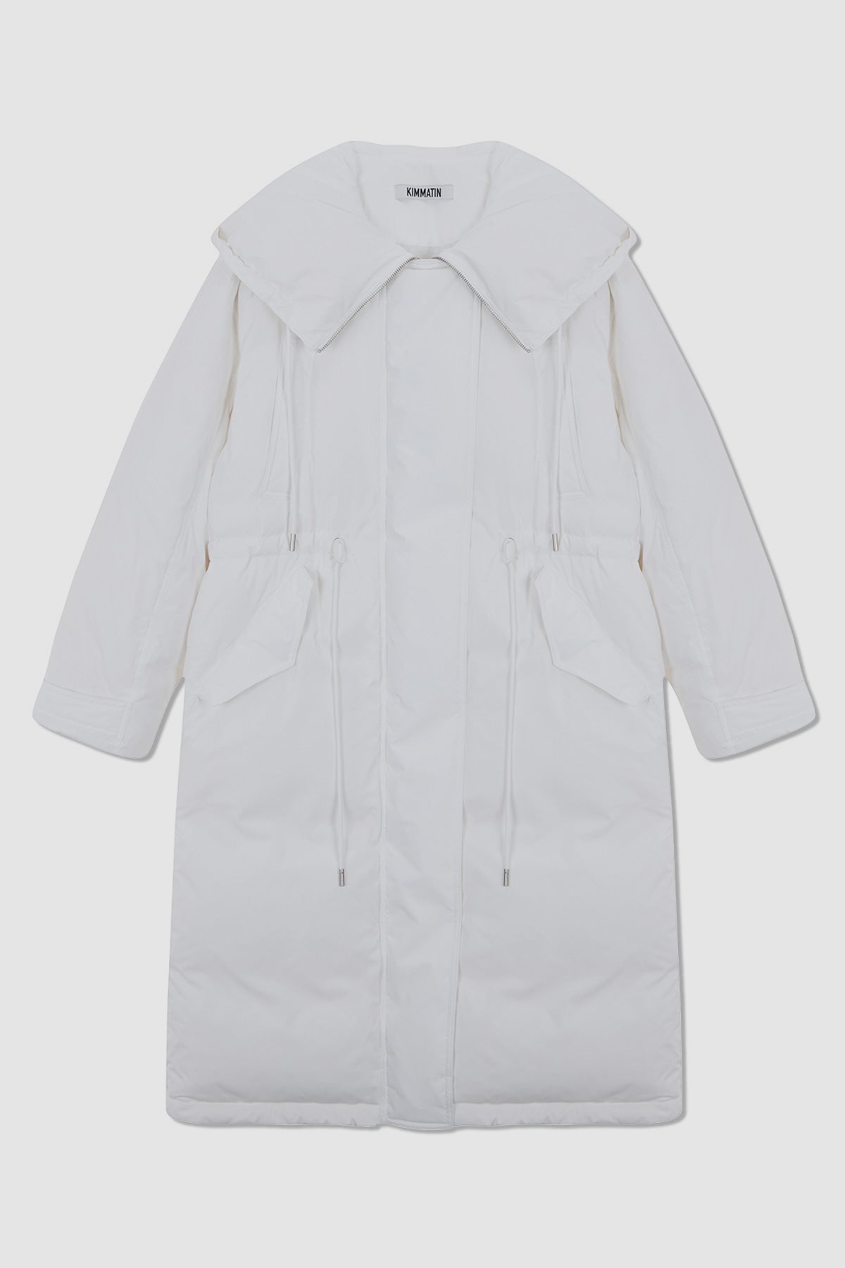 Matinkim Draw String Long Down Jumper IN White