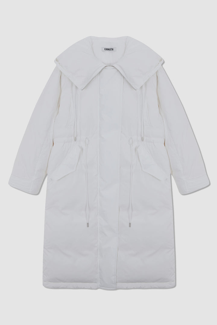 Matinkim Draw String Long Down Jumper IN White