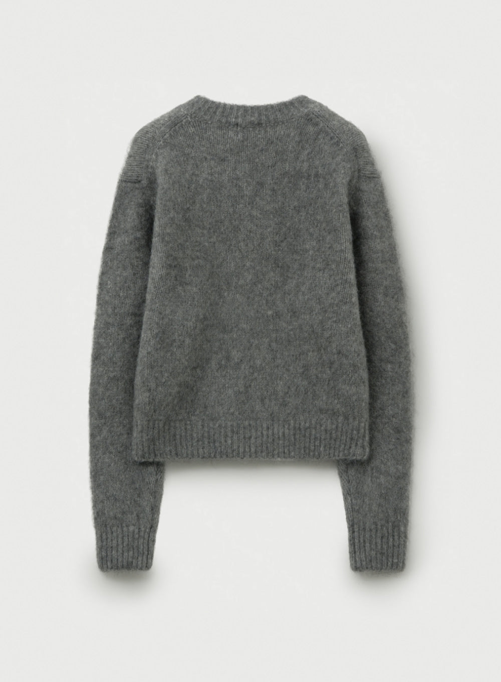 [satur] (W) Essen Two Tone Mohair Blend Knit - Melange Gray