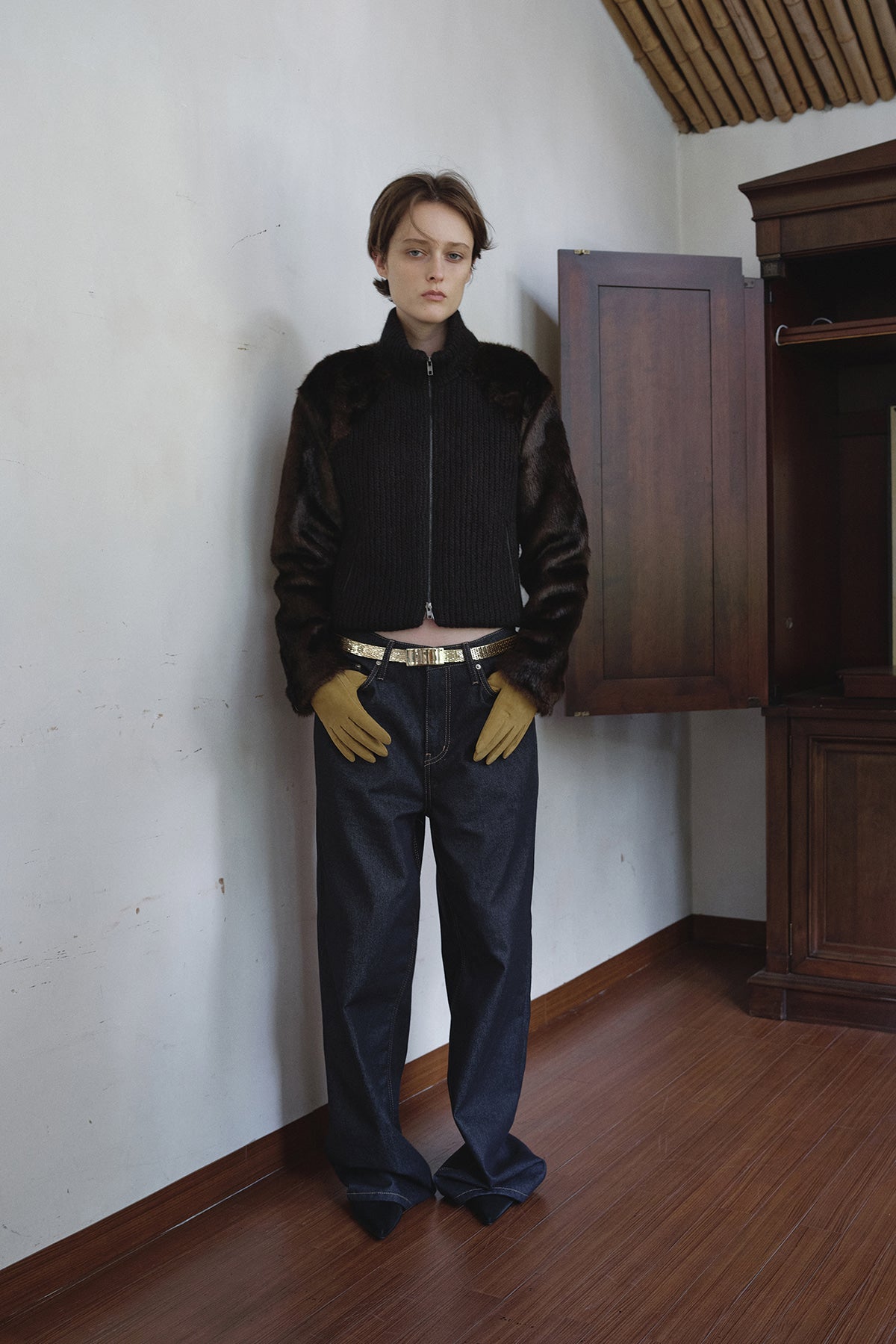 Overdueflair Overdue Lambskin Suede Gloves Camel