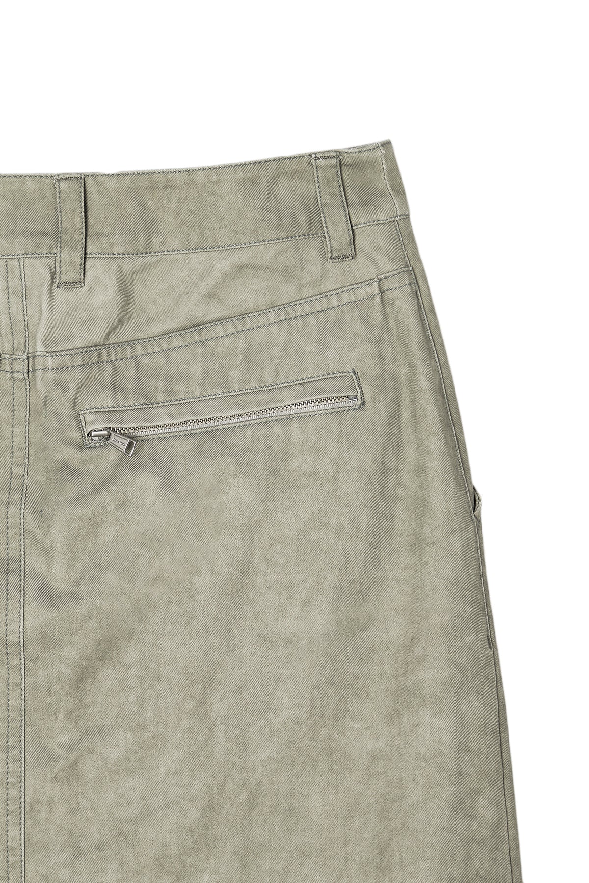 [matinkim] Washed Mermaid Long Skirt IN Light Khaki