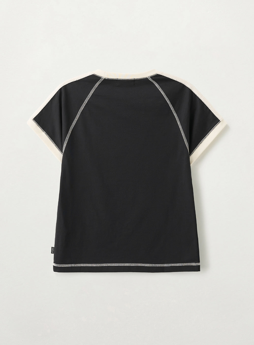 Satur (W) Lawton Stitch Ringer T-Shirt - Black