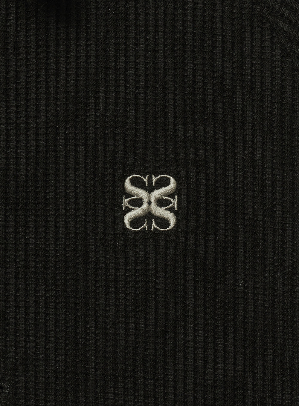 [satur] (W) Lawton Waffle Collar Track Zip-up Jacket - Black