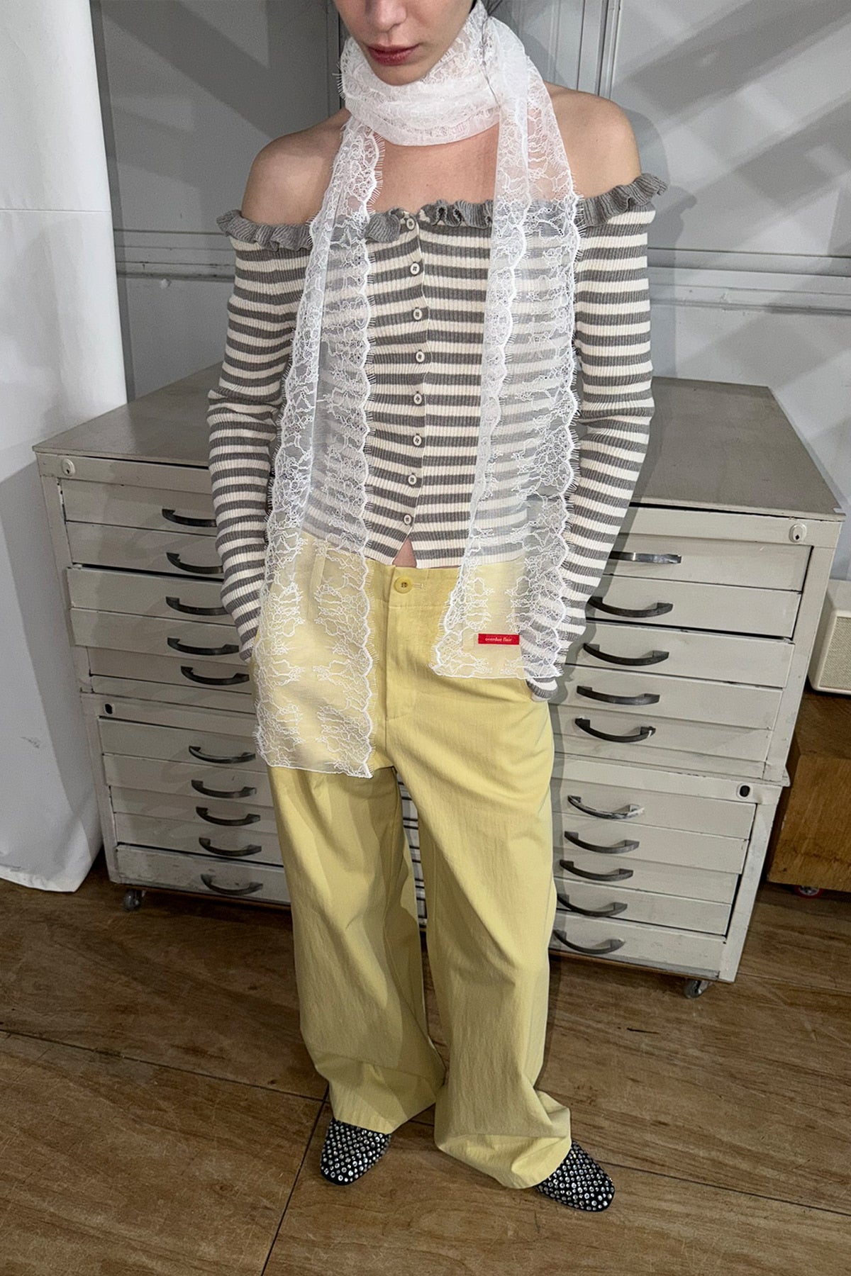 Overdueflair Cotton Wide Pants Butter