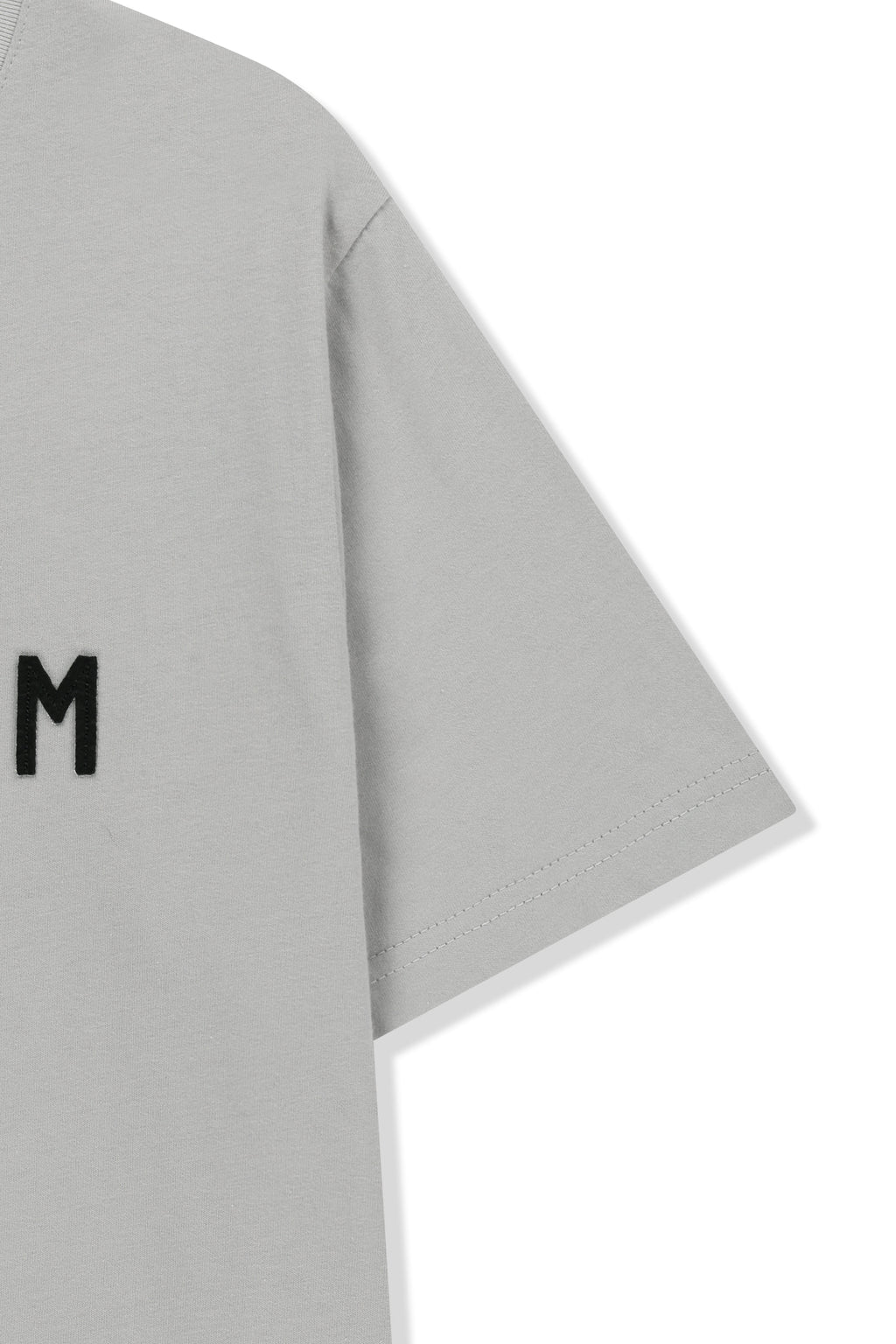 [matinkim] Applique Felt Logo Top IN Grey