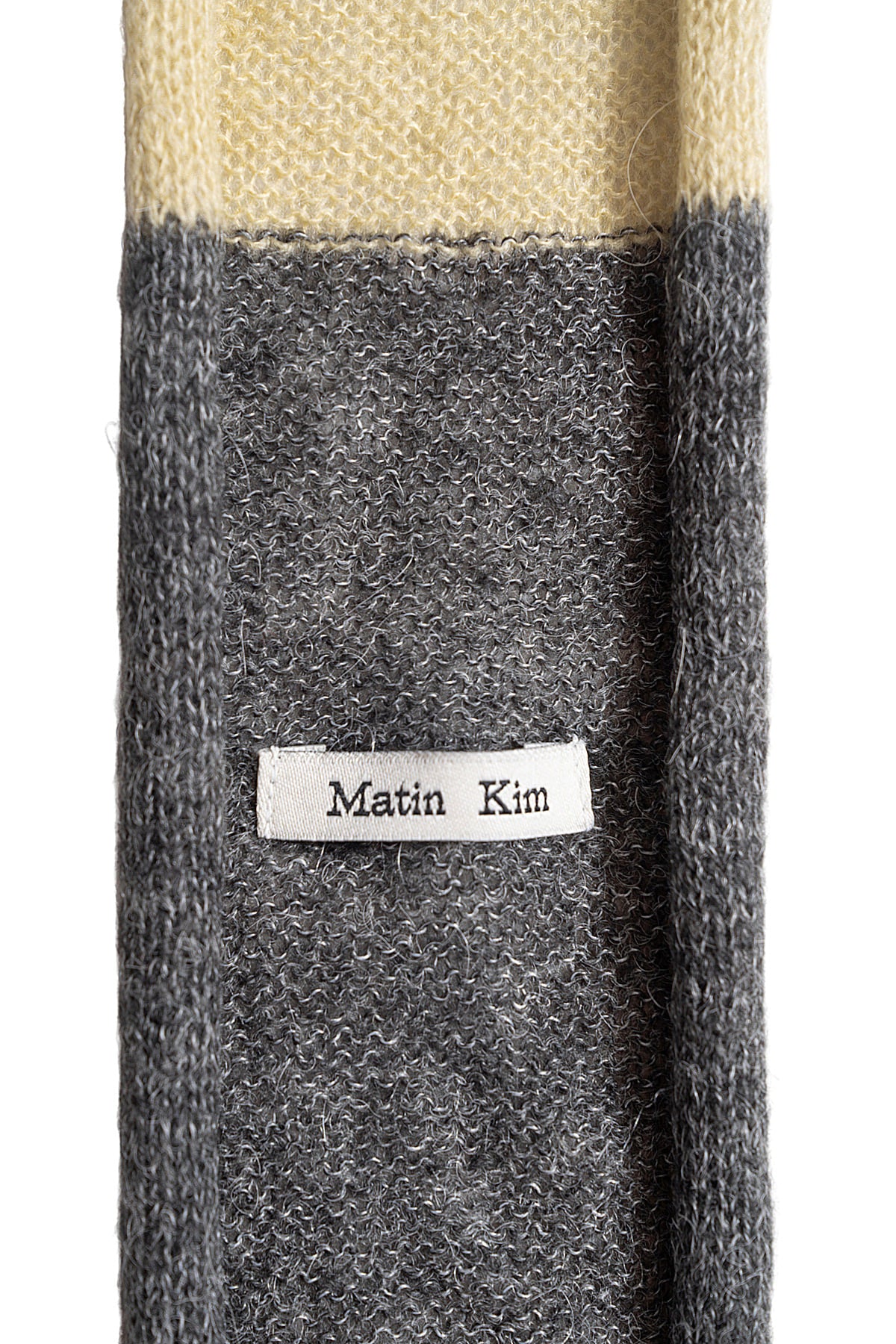 Matinkim Multi Stripe Alpaca Blended Muffler In Lime
