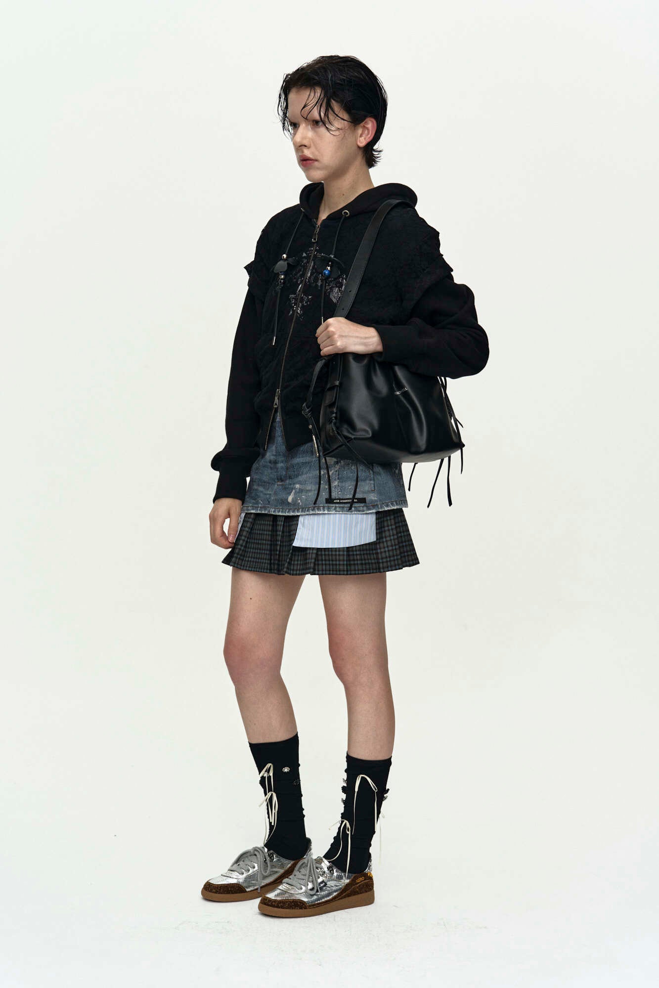 Andersson Bell Lace Layered Hood Zip UP