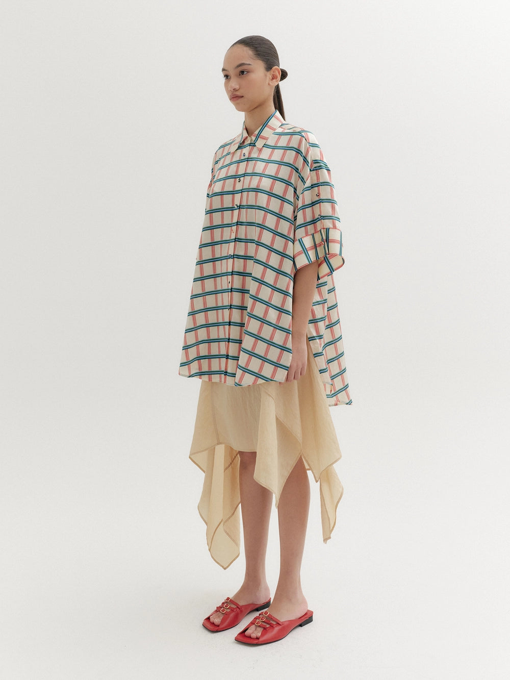 EENK Classic Button-Up Shirt - Cream Multi