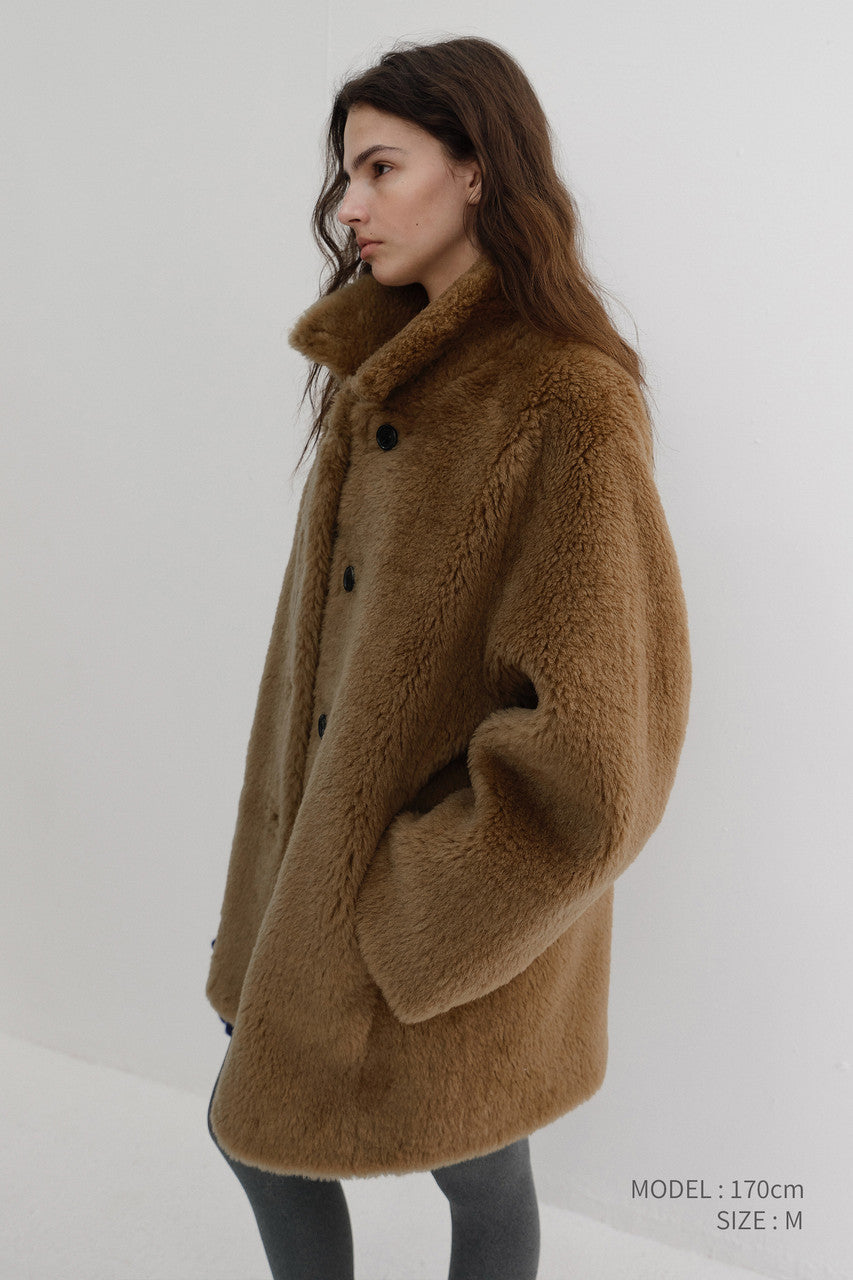 Dunst Fluffy Fur Jacket Camel