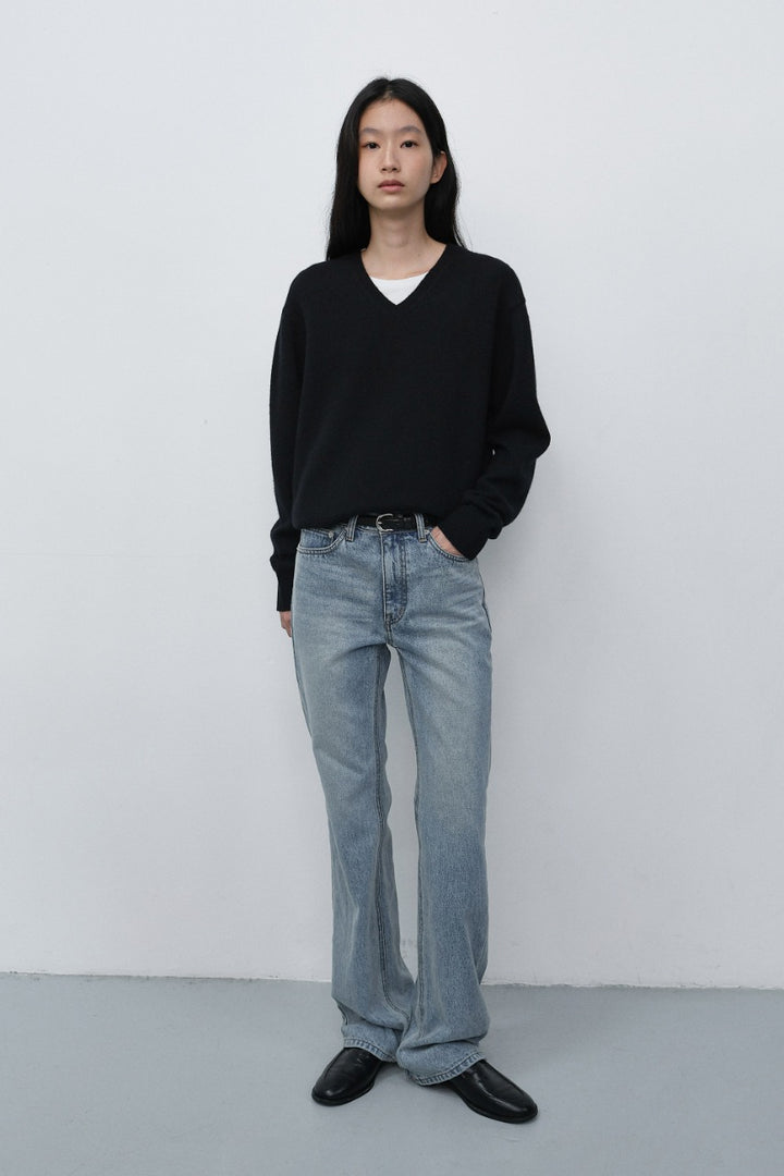 Dunst Refined Flared Jeans Light Blue