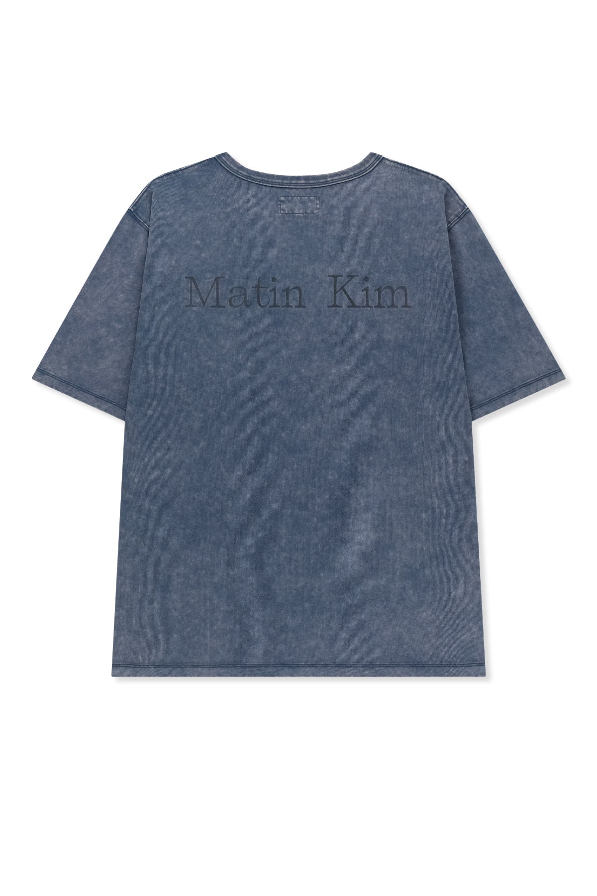 [matinkim] Vintage Washed Pocket Top For Men IN Smoke Blue