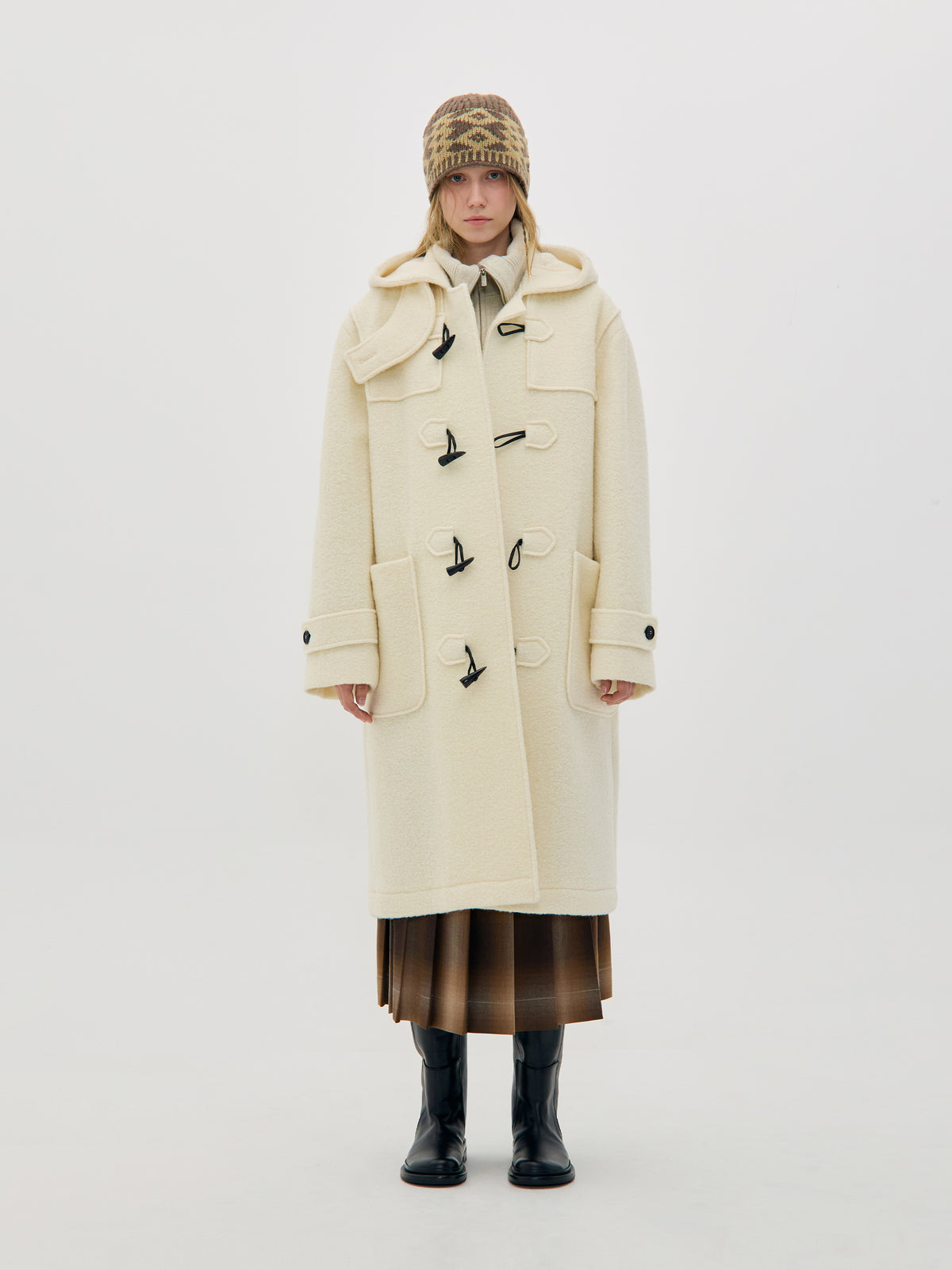 Low Classic Duffle Coat Cream