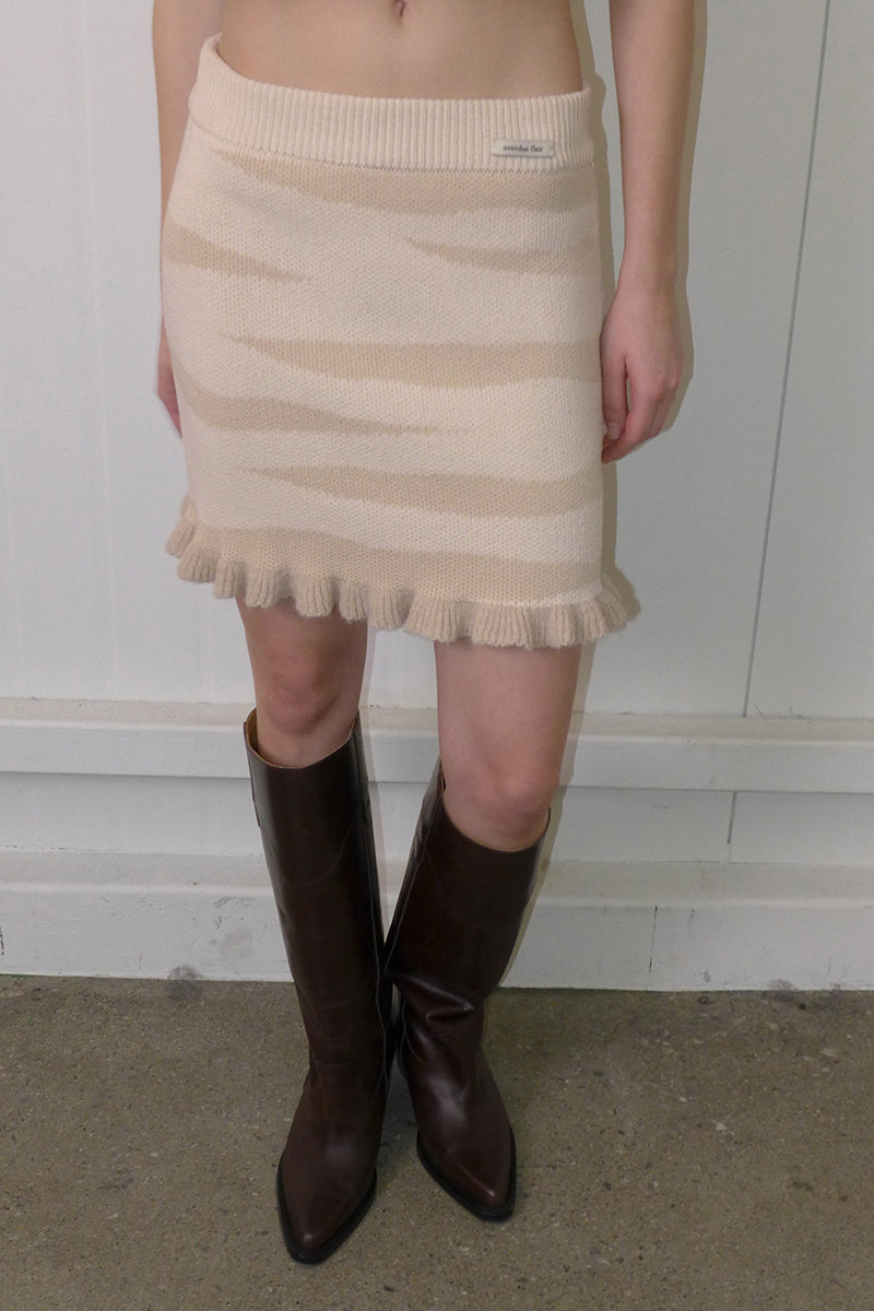 Overdueflair Ruffle-Rib Knit Skirt