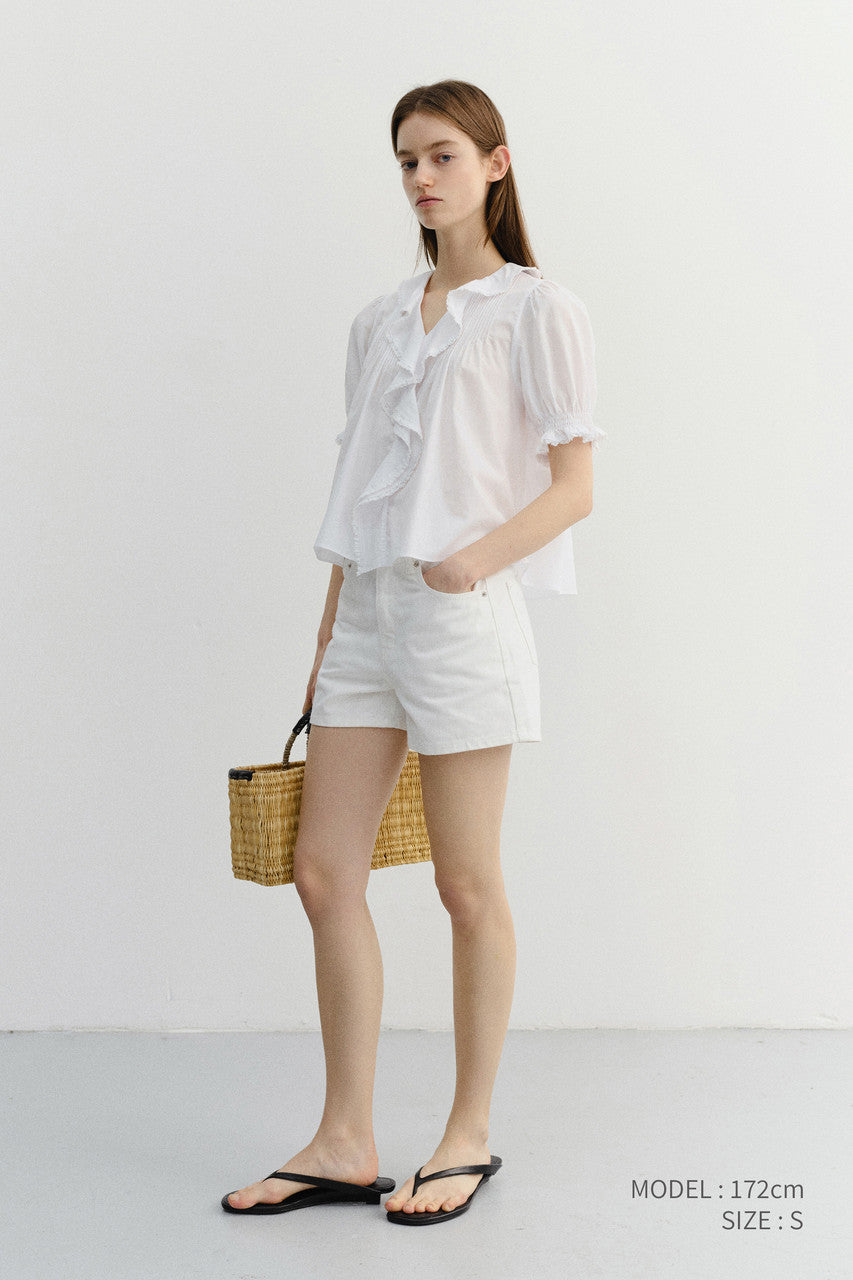 Dunst Ruffle Blouse White