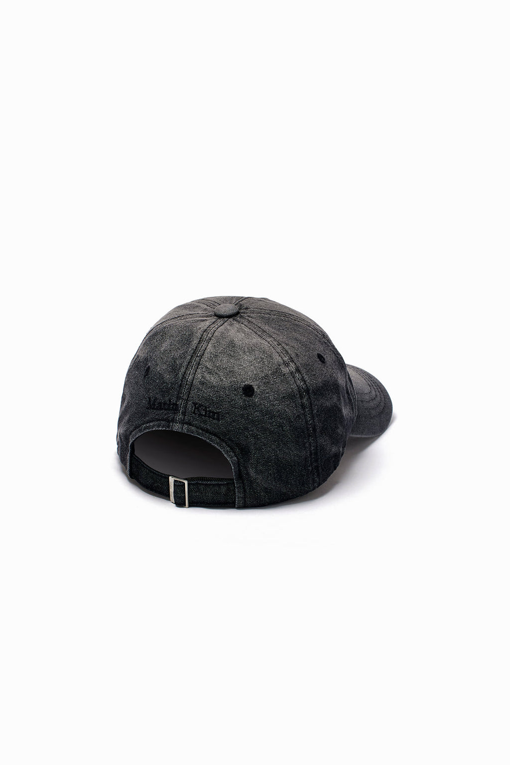 [matinkim] EMBOSSED LOGO DENIM BALL CAP IN BLACK