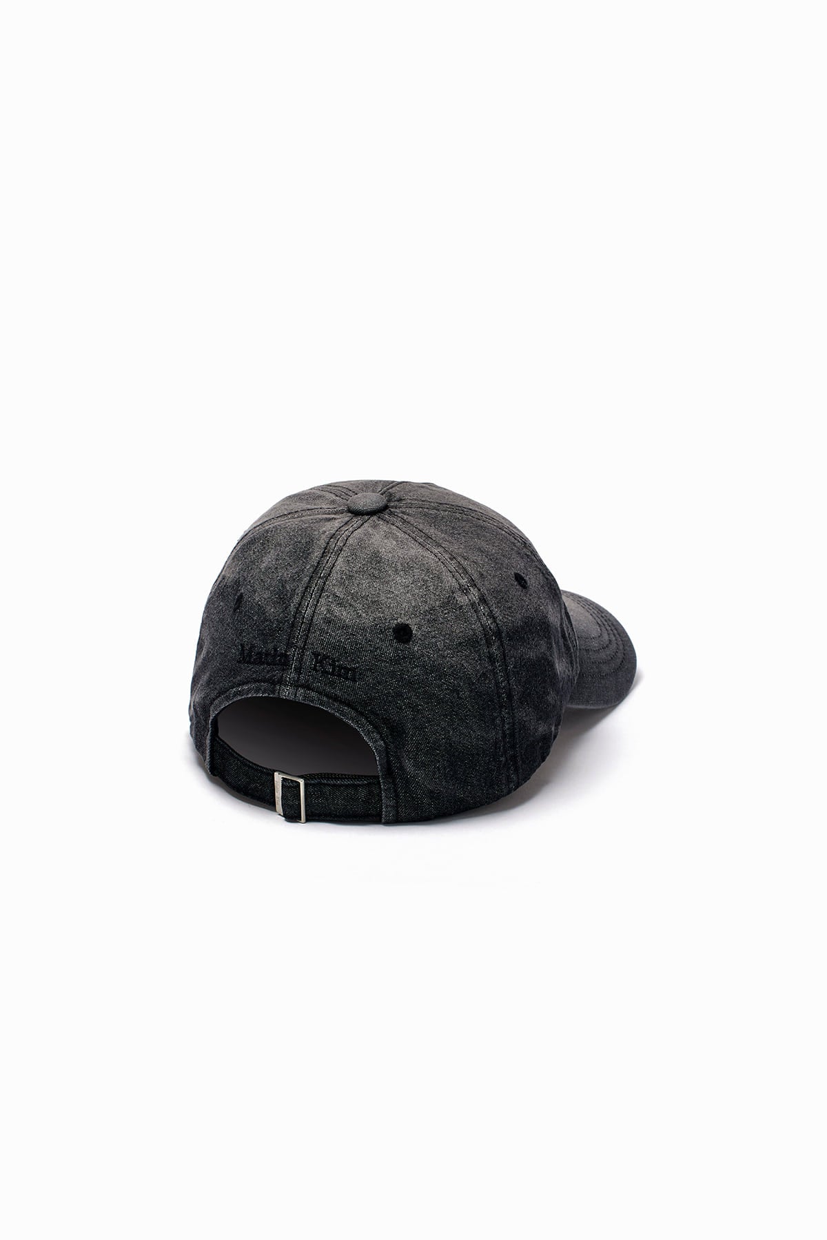 [matinkim] EMBOSSED LOGO DENIM BALL CAP IN BLACK