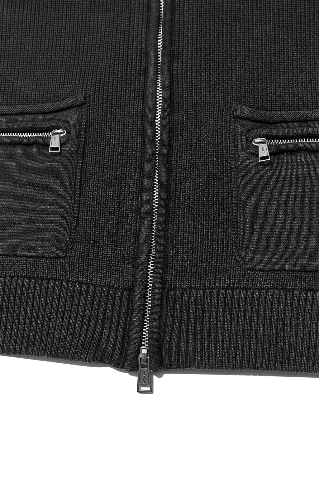 [matinkim] LOGO POINT WASHED KNIT VEST FOR WOMEN IN CHARCOAL