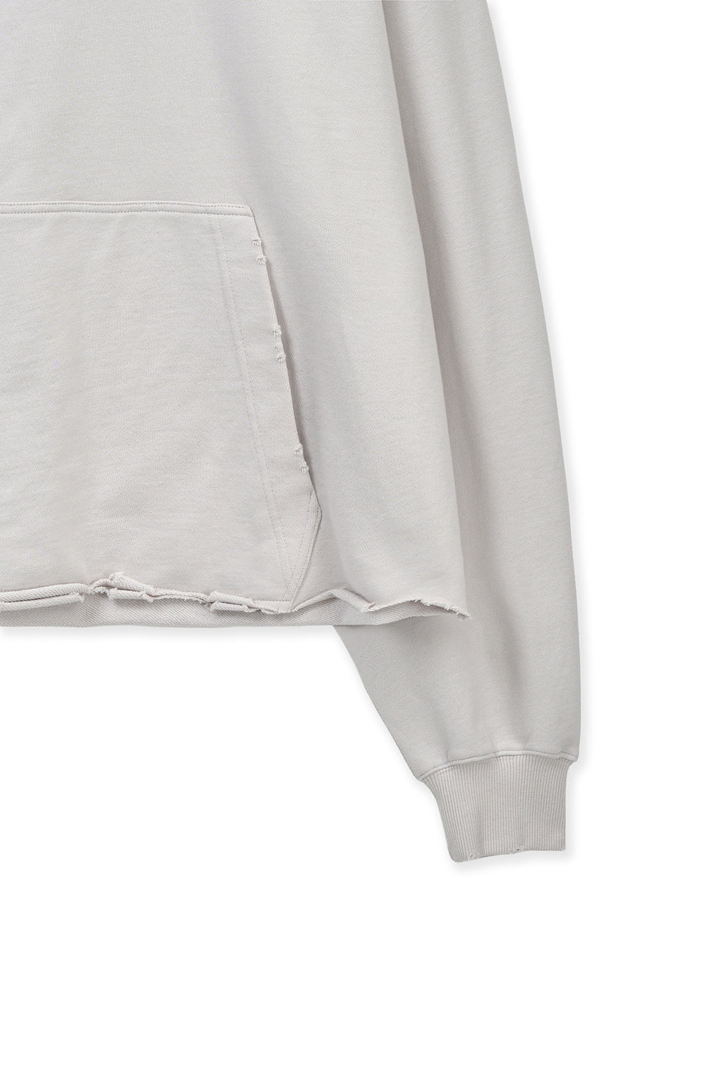 Matinkim Raw Edge Hem Sweat Hoody IN Light Beige