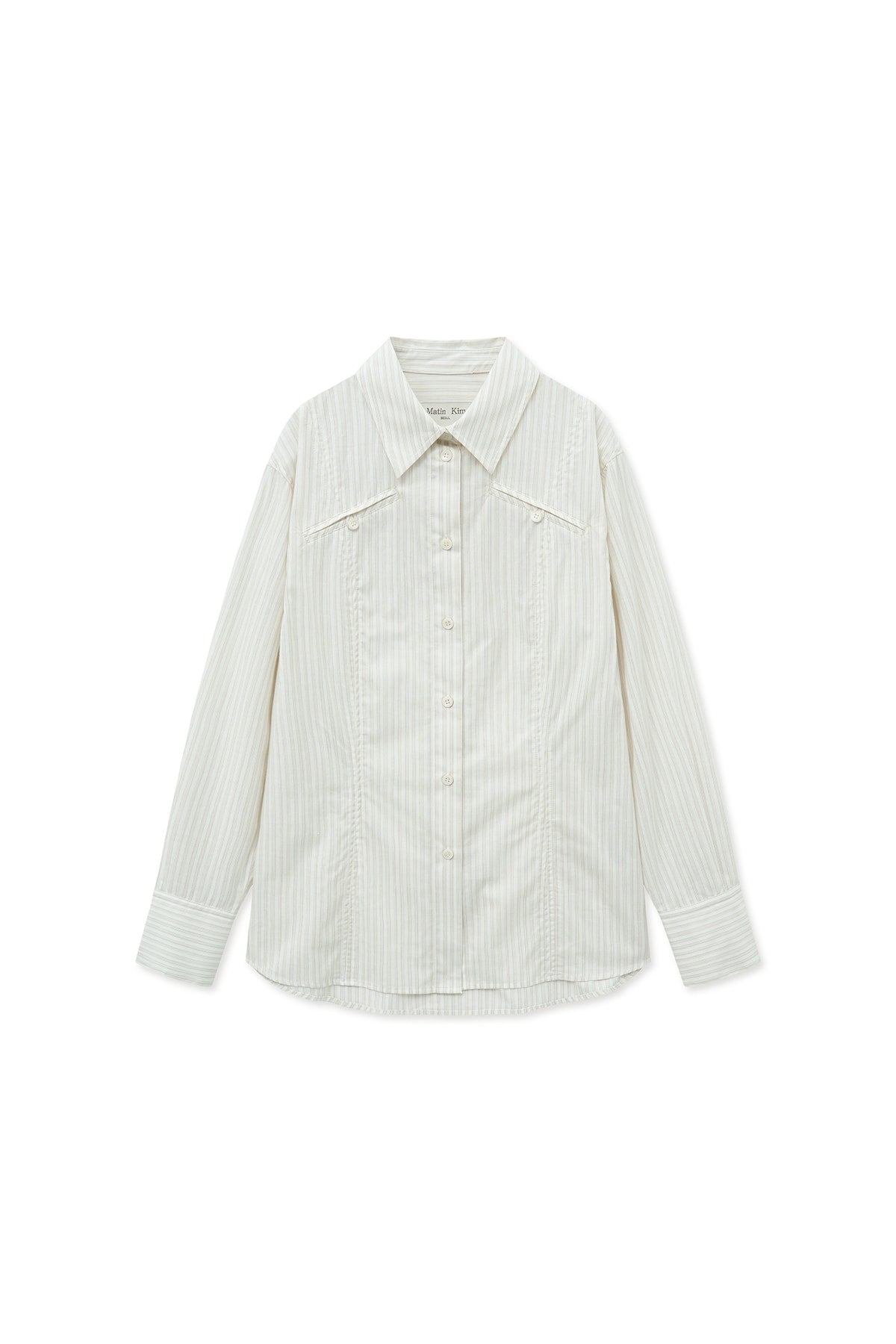 Matinkim Pocket Line Point Shirt IN Beige
