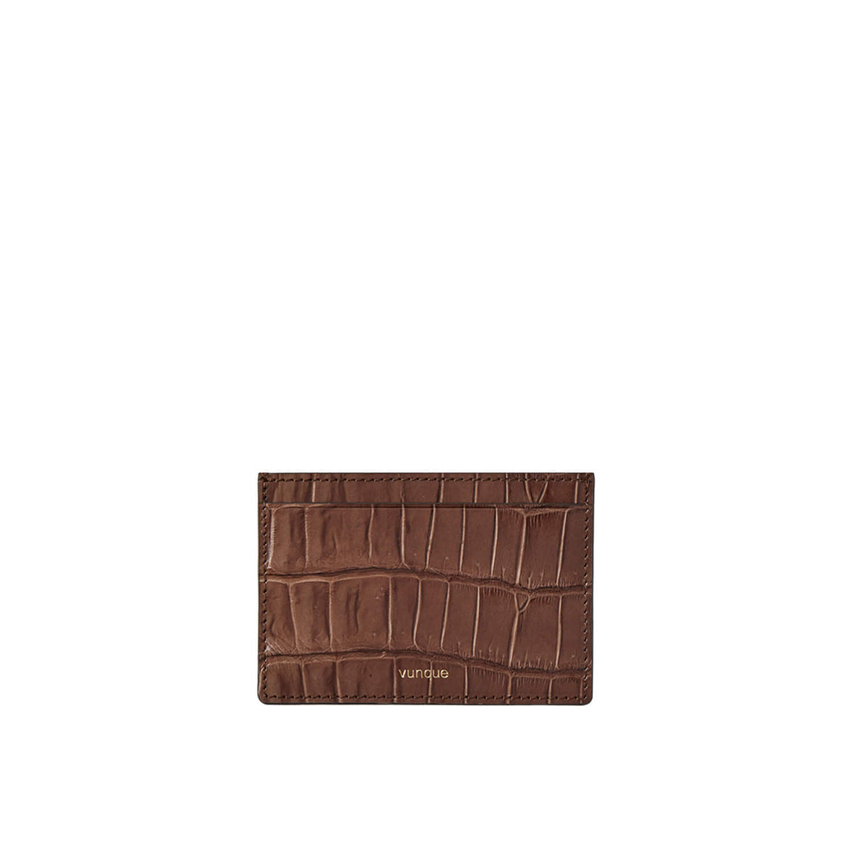 Vunque Ecllat Perfec Slim Card Holder Brown