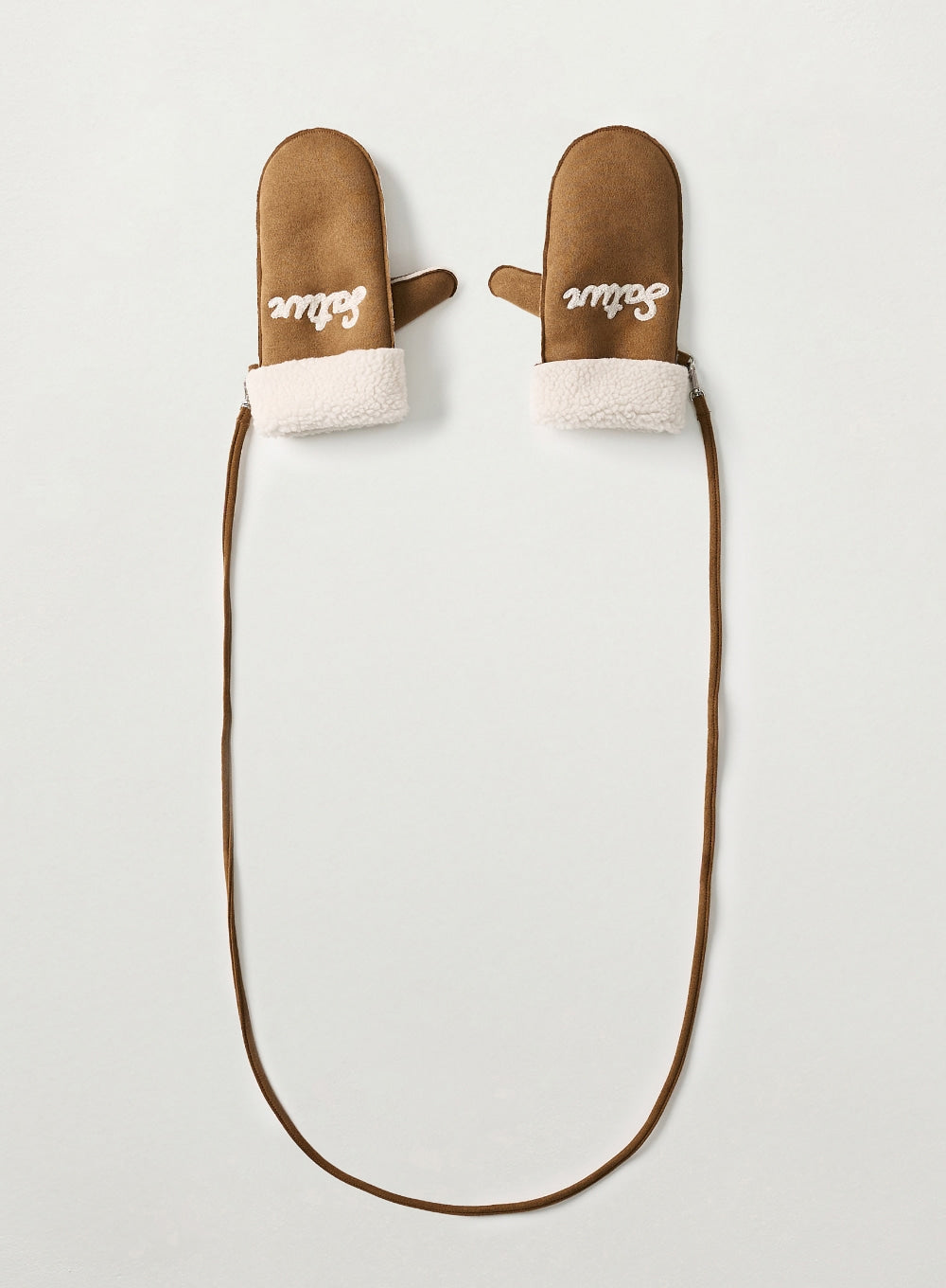 [satur] Shearling Gloves - Brown