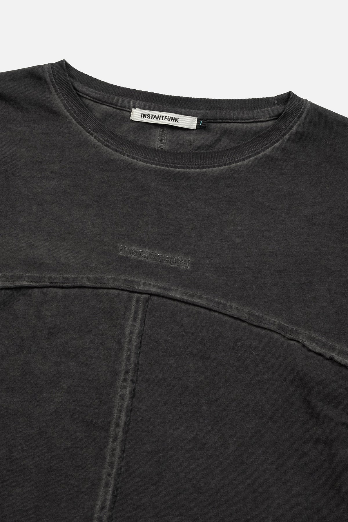 Instantfunk Pigment Cropped Tee - Charcoal
