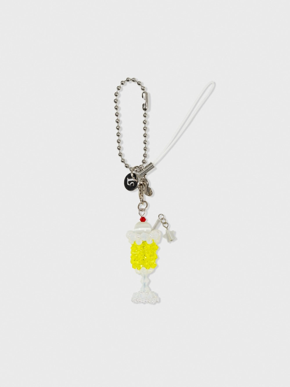 Low Classic Parfait Beads Key Ring Yellow
