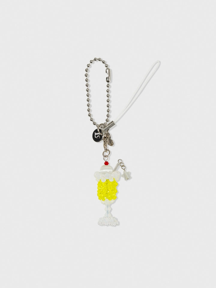 Low Classic Parfait Beads Key Ring Yellow