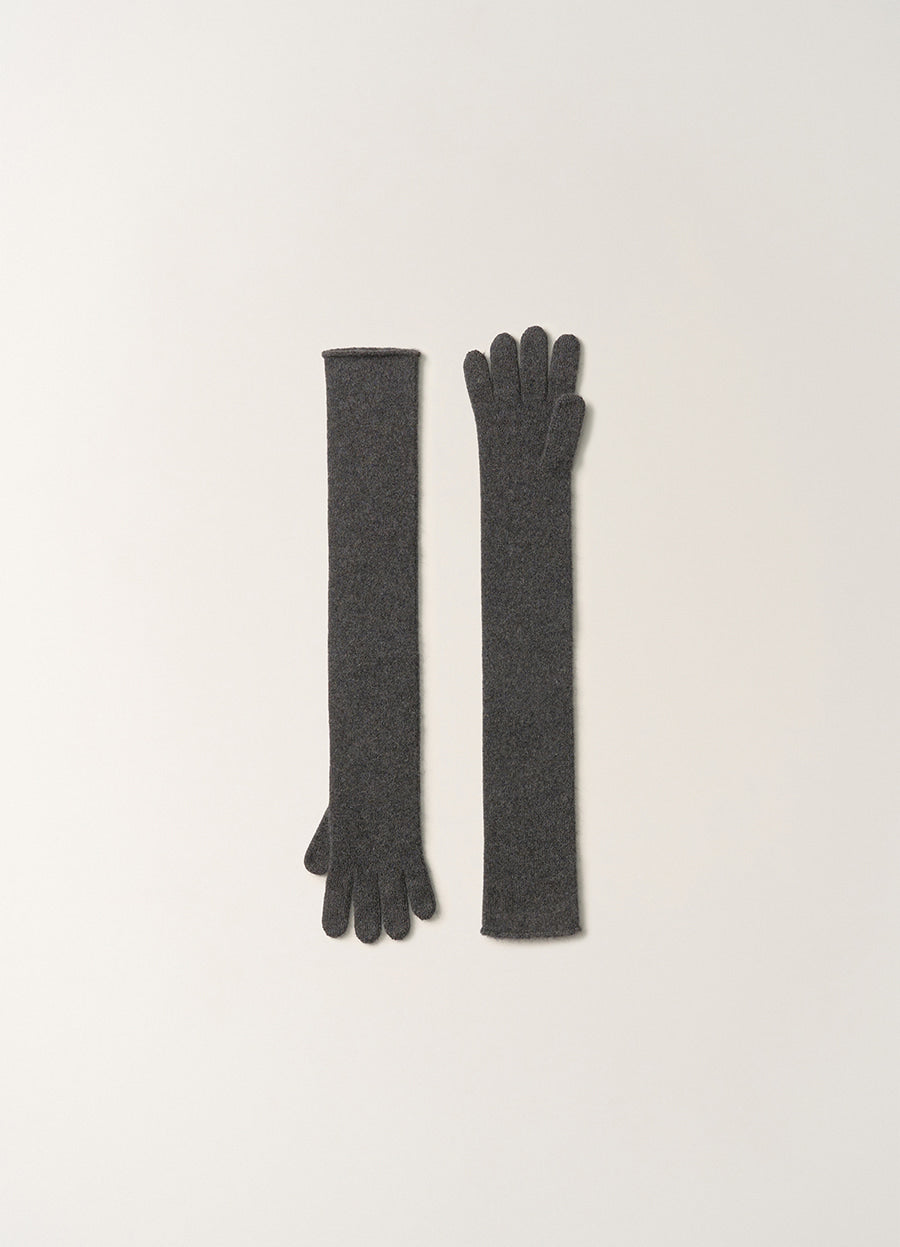 Nothing Written Bisou baby alpaca gloves (Deep charcoal)