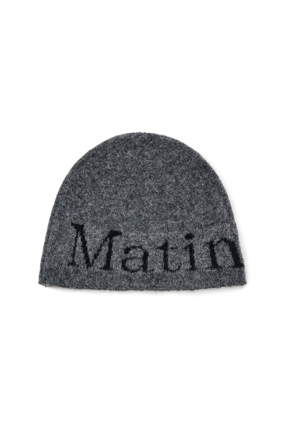 Matinkim Matin Logo Boucle Knit Beanie IN Charcoal