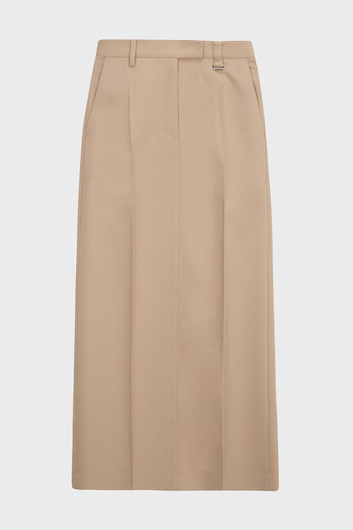 Matinkim Back Double Waist Maxi Skirt IN Beige