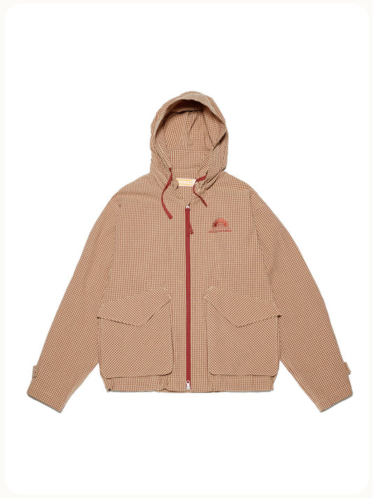 HS Hidden Hooded Jacket_Brick Check