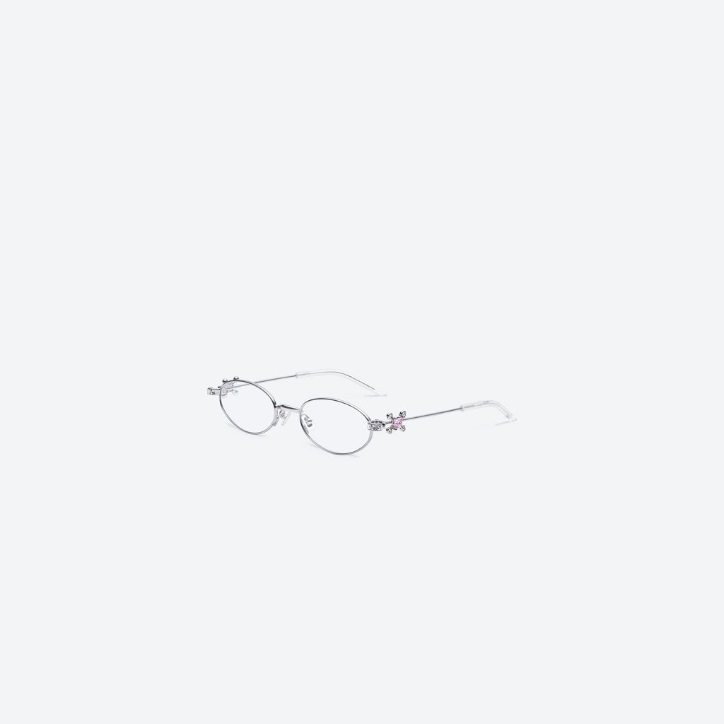 Gentle Monster On Ring 02 Sunglasses in silver, showcasing authentic Korean designer fashion.