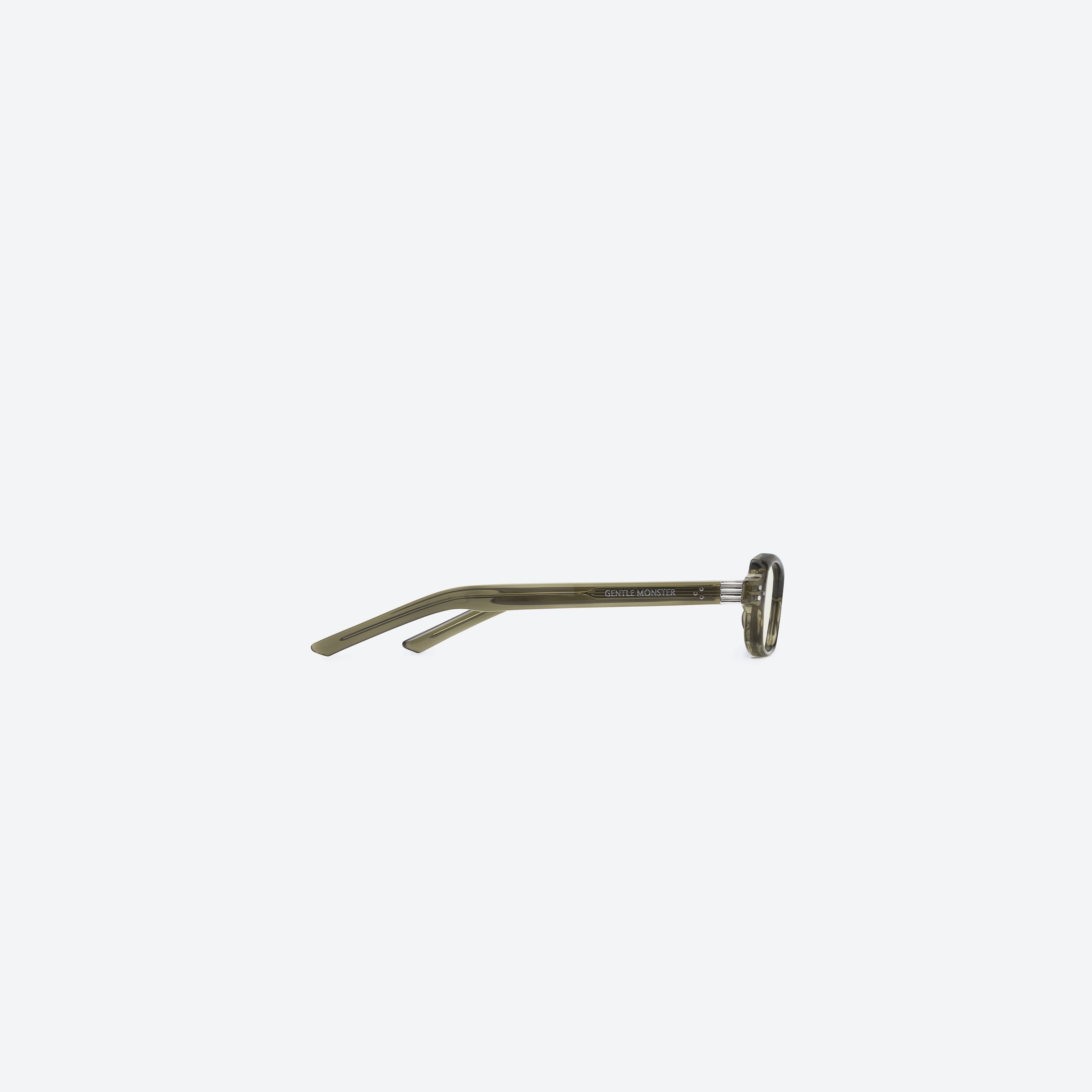 Gentle Monster Slyk Kc1 Sunglasses in green, showcasing authentic Korean designer fashion.