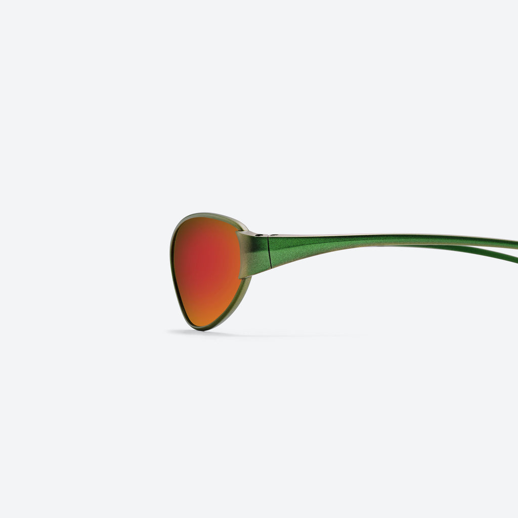 Gentle Monster Fuse Mgr1 green sunglasses, Korean designer fashion, available at ETA Seoul.