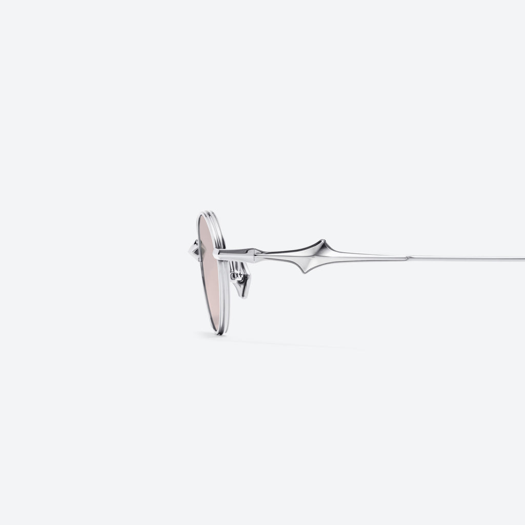 Gentle Monster Eden 02 sunglasses in silver, showcasing premium Korean designer fashion.