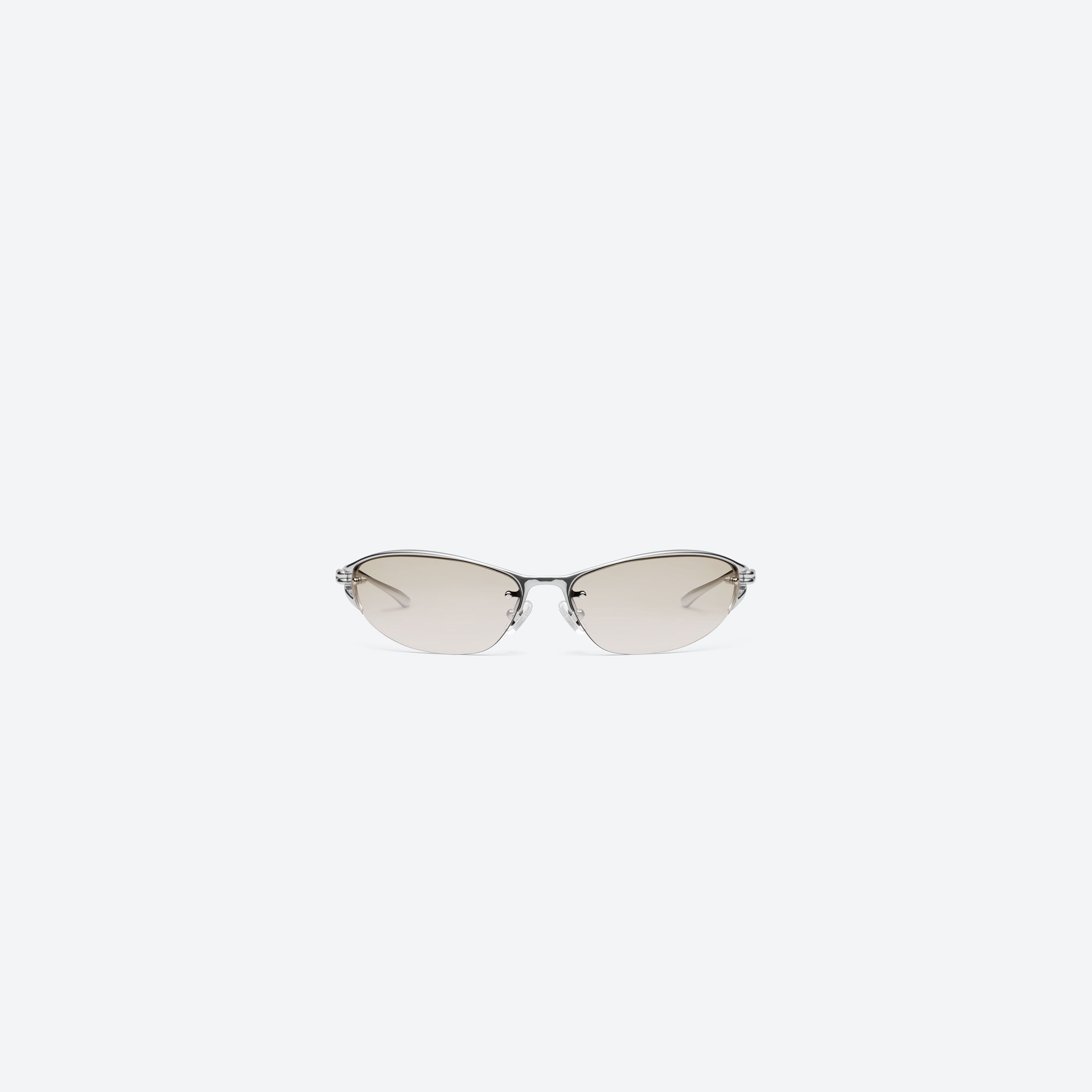 Gentle Monster Futura 02 Sunglasses in silver, showcasing premium Korean designer fashion.