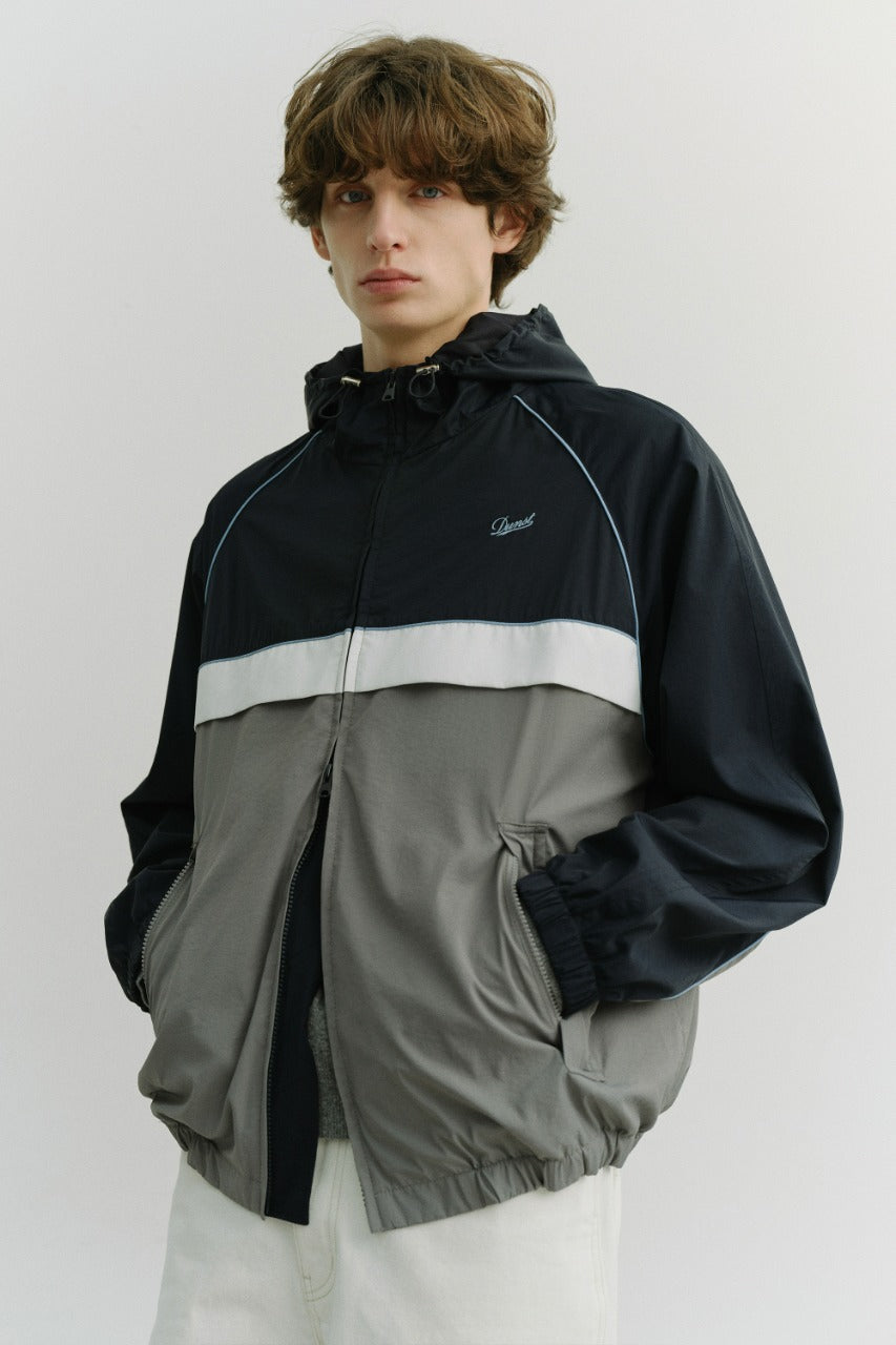 Dunst Unisex Blocked Windbreaker Navy