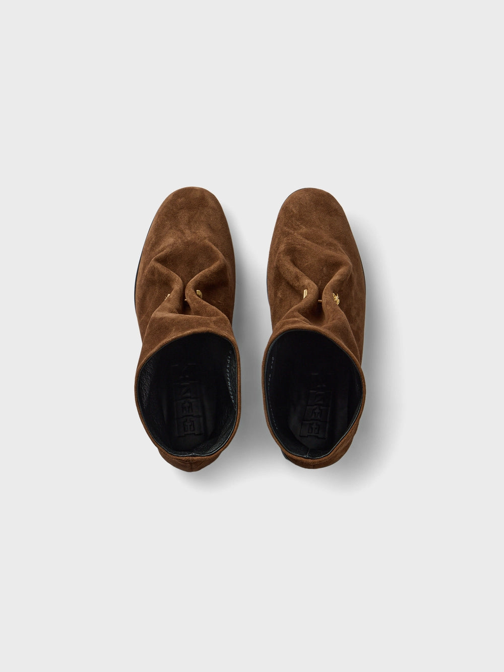 EENK Brooch Ankle Boots - Brown