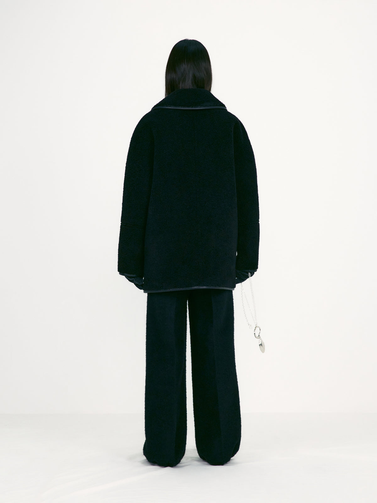 Low Classic Reversible Shearling Jacket Black